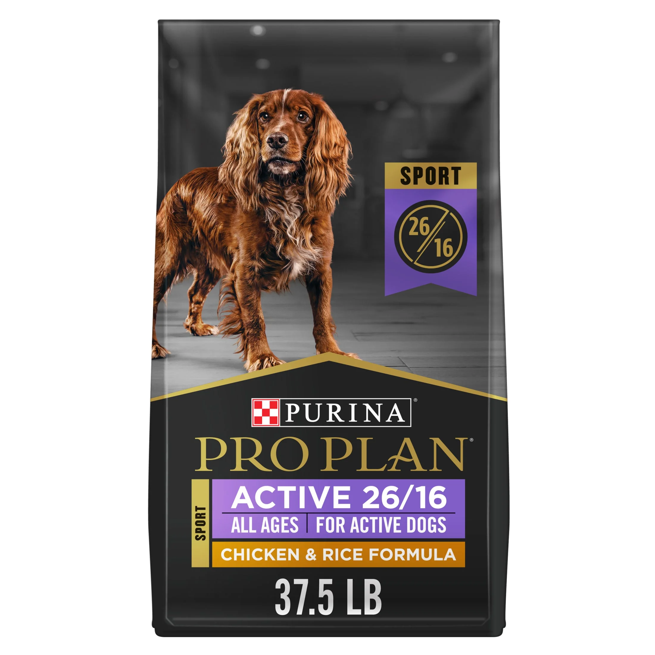 Purina Pro Plan Dry Dog Food, High Protein Sport Active 26/16 Chicken & Rice Formula, 37.5 lb Bag