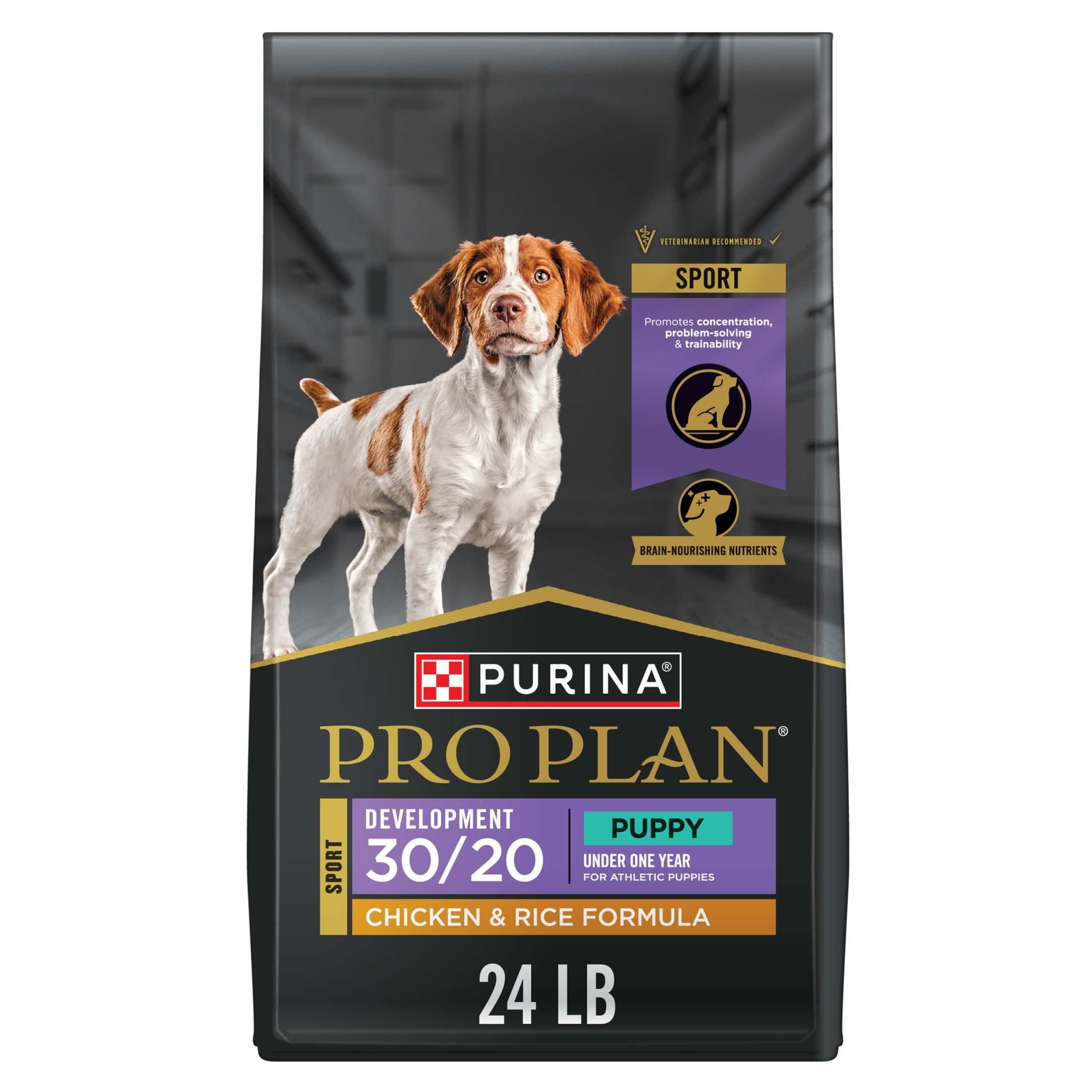 Purina Pro Plan High Protein Puppy Dry Dog Food Sport Development 30/20, Chicken & Rice, 24 lb Bag