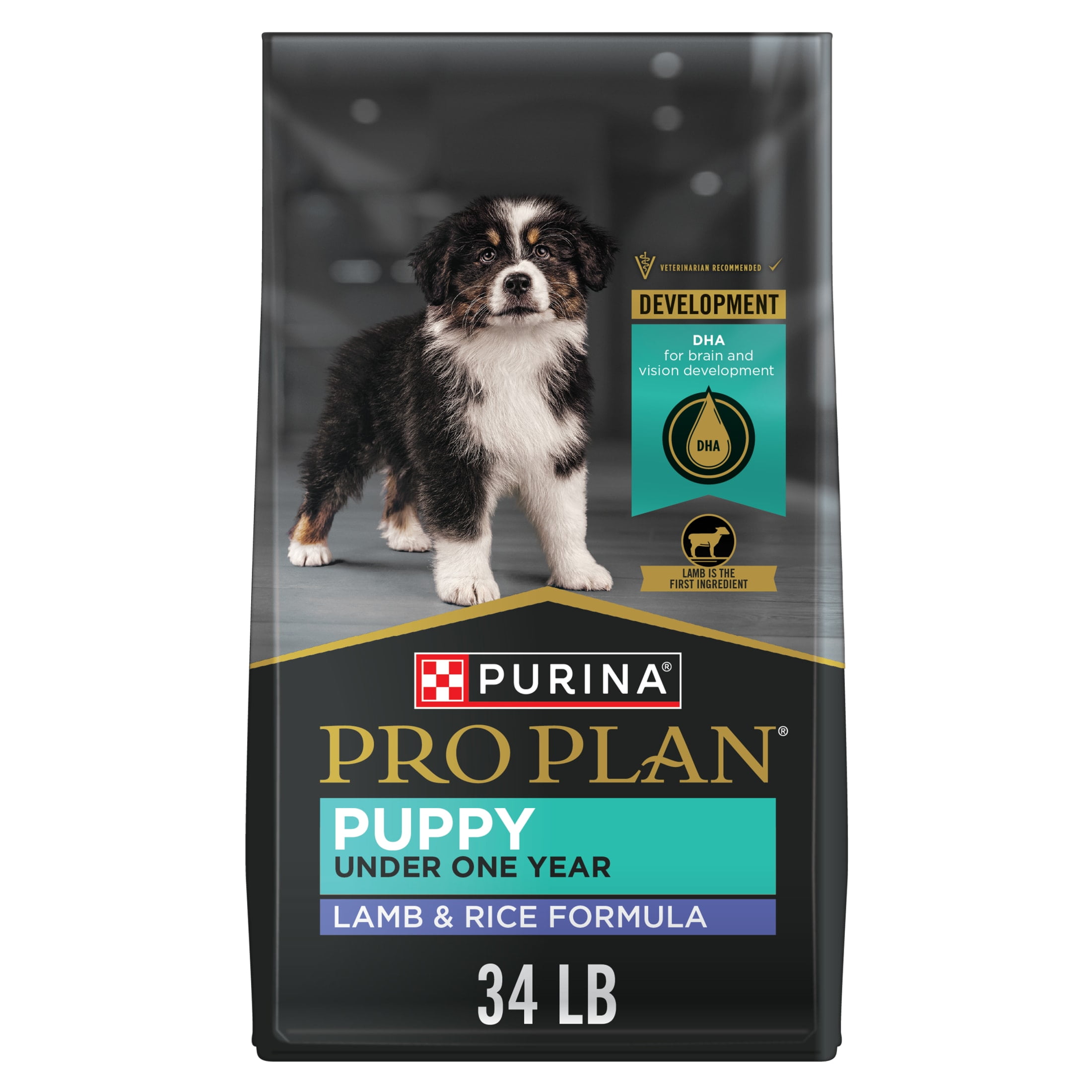 Purina Pro Plan Puppy Dry Dog Food, Dogs Under 1 Year, High Protein Real Lamb & Rice Formula, 34 lb Bag