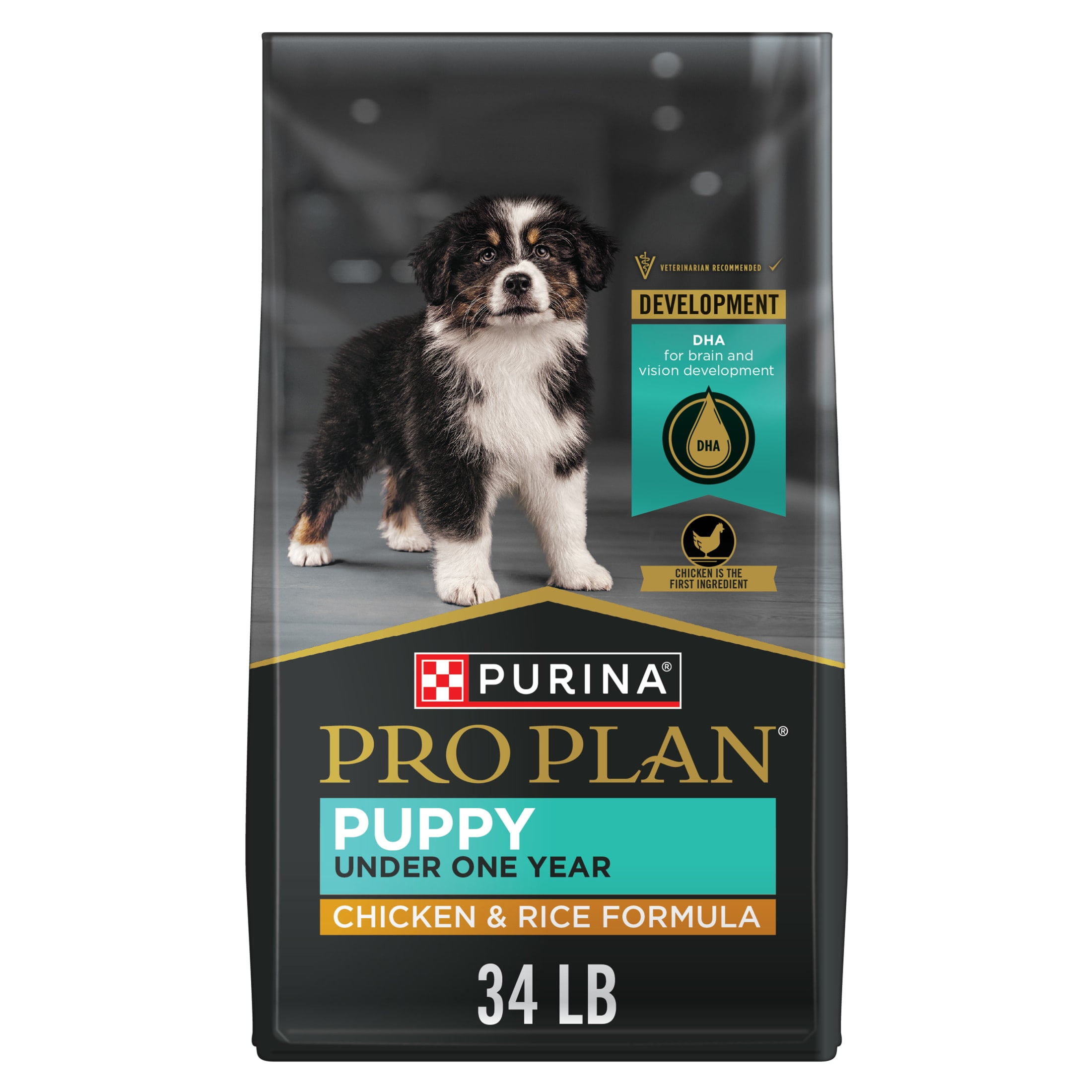 Purina Pro Plan Puppy Dry Dog Food, Lean Muscle Support, High Protein Chicken & Rice, 34 lb Bag