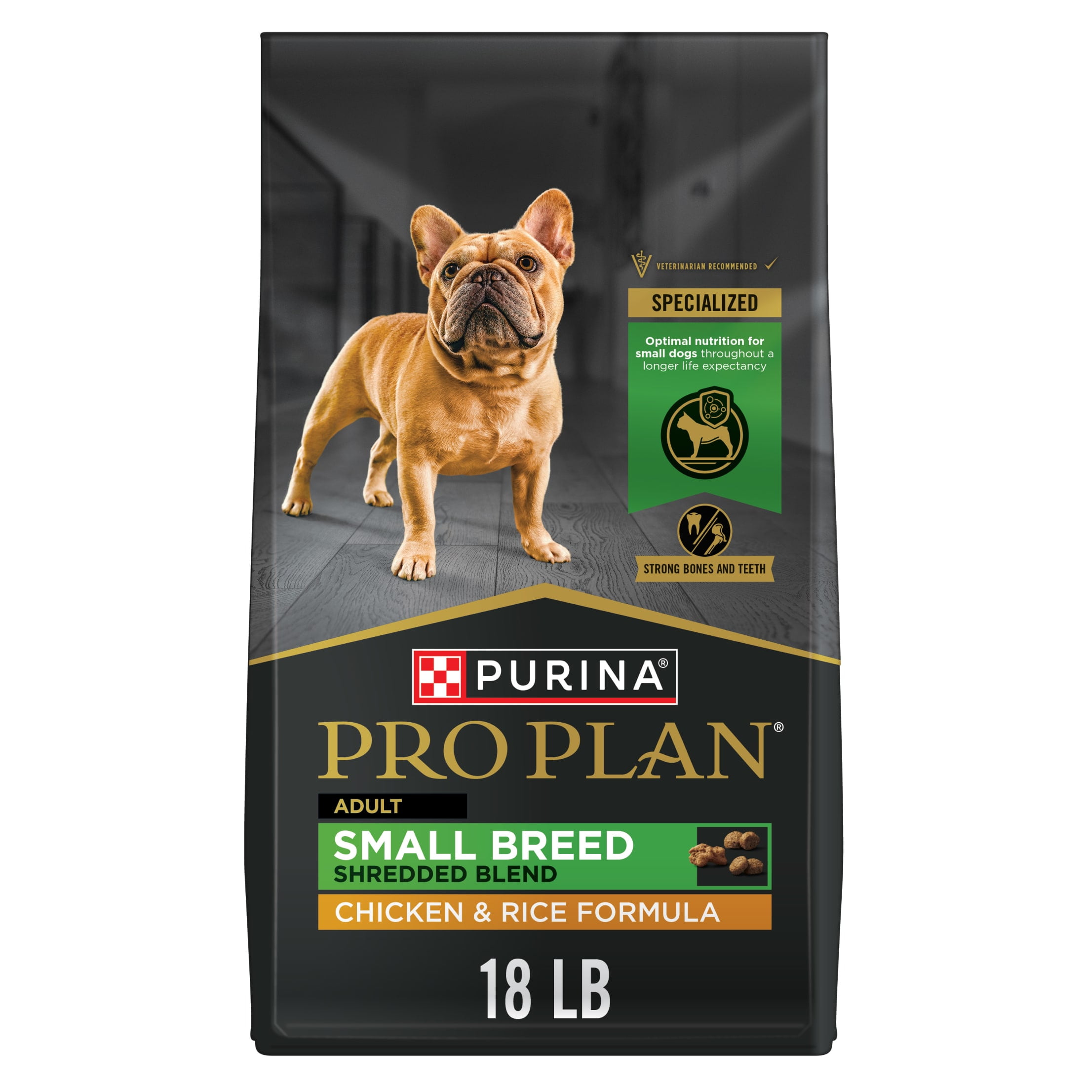 Purina Pro Plan Small Breed Dog Food Shredded Blend Chicken and Rice Formula With Guaranteed Live Probiotics