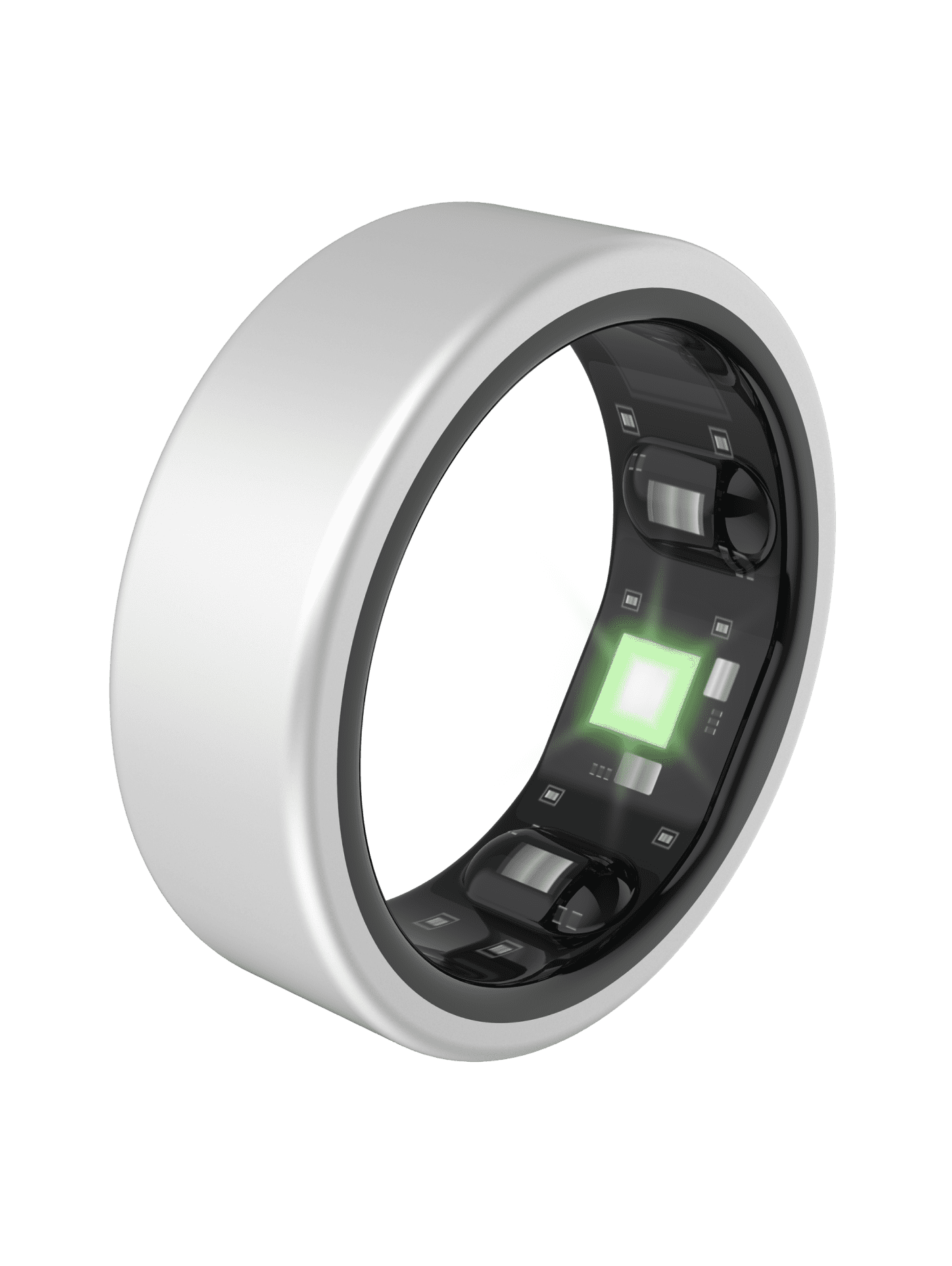 QALO QRNT Smart Ring, Size 08, Sleep/Heart Rate/Movement Tracker, Matte Silver, Unisex