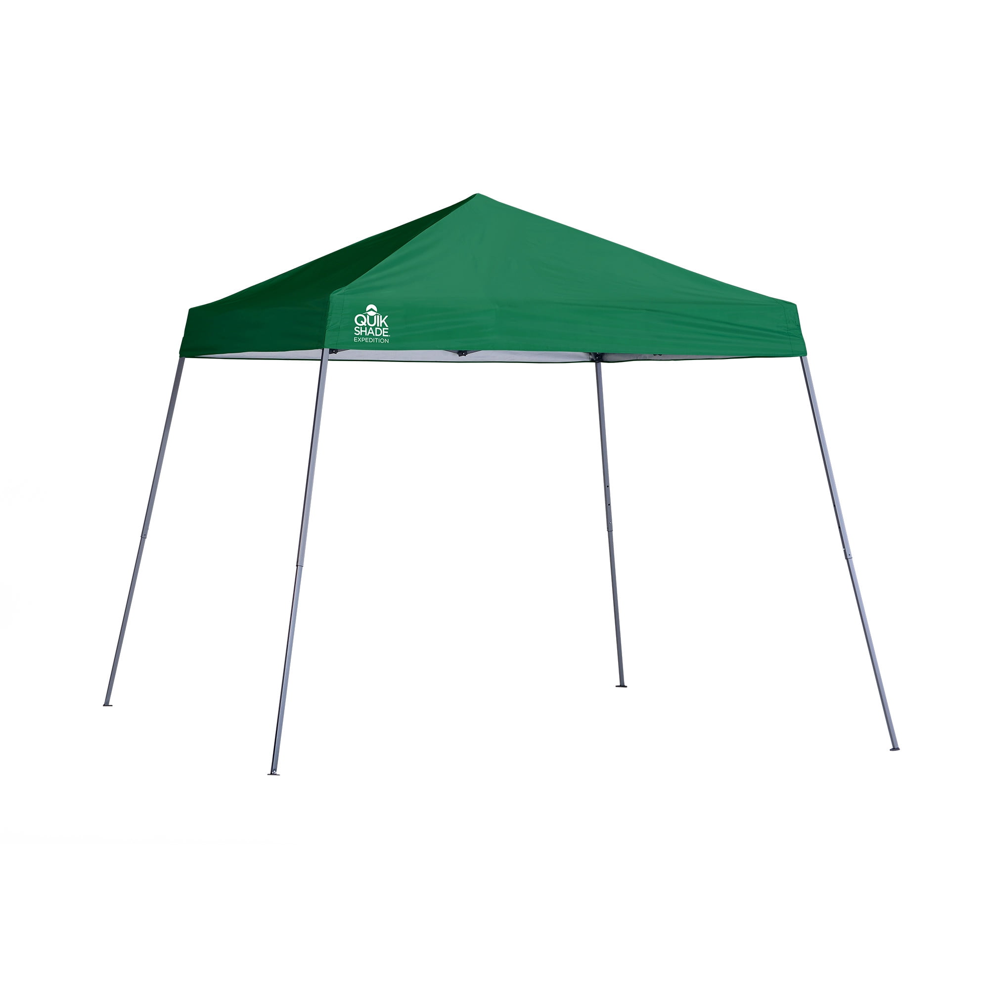 Quik Shade 10' X 10' Expedition 64 Square Feet Of Shade Slant Leg Base Outdoor Pop-Up Canopy, Green
