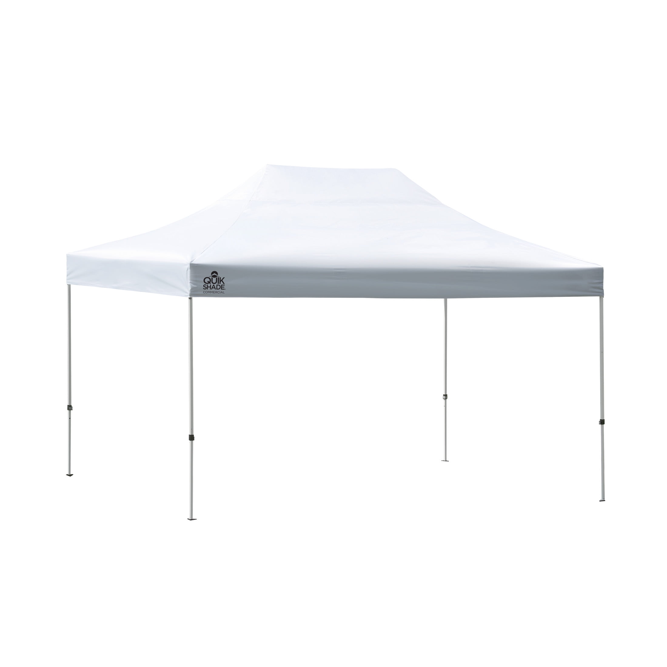 Quik Shade 10' X 15' Commercial 150 Square Feet Of Shade Straight Leg Base Outdoor Pop-Up Canopy, White