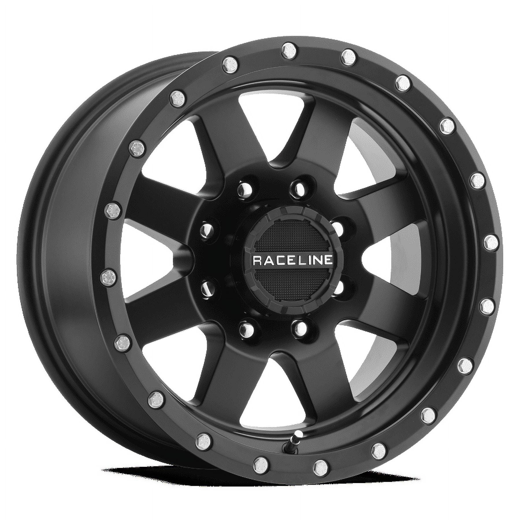 Raceline 935B-DEFENDER 17" Cast Aluminum Wheel, DEFENDER BLACK 17X9 8X165.1 0mm Fits select: 2003-2005 DODGE RAM 2500 ST/SLT, 2003-2006 CHEVROLET SILVERADO K2500 HEAVY DUTY
