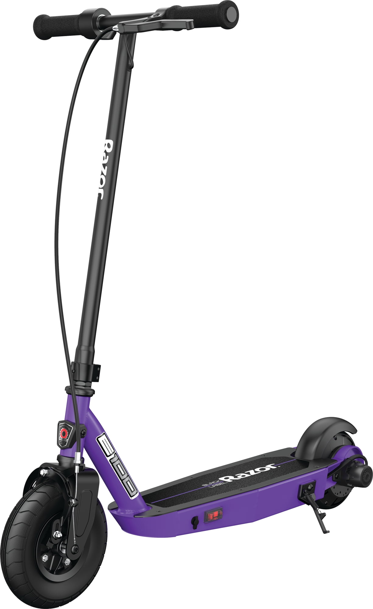 Razor Black Label E100 Electric Scooter – Purple, up to 10 mph, 8" Front Tire, for Child 8+