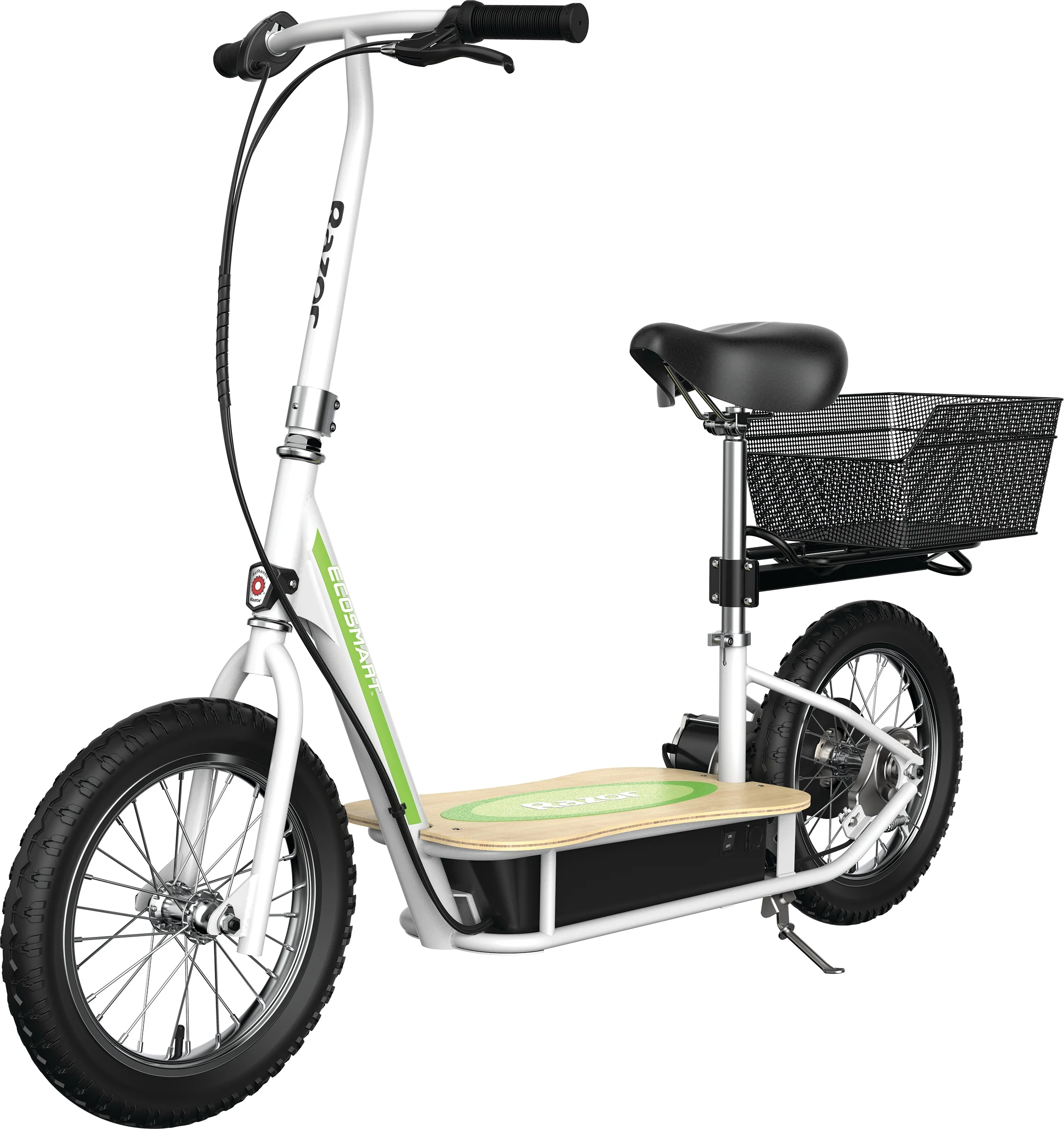 Razor EcoSmart Metro Electric Scooter with Padded Seat, for Ages 16+ and up to 220 lbs, 16" Pneumatic Tires, 500W Chain-Driven Motor, Up to 18 mph and 12-mile Range, 36V Sealed Lead-Acid Battery