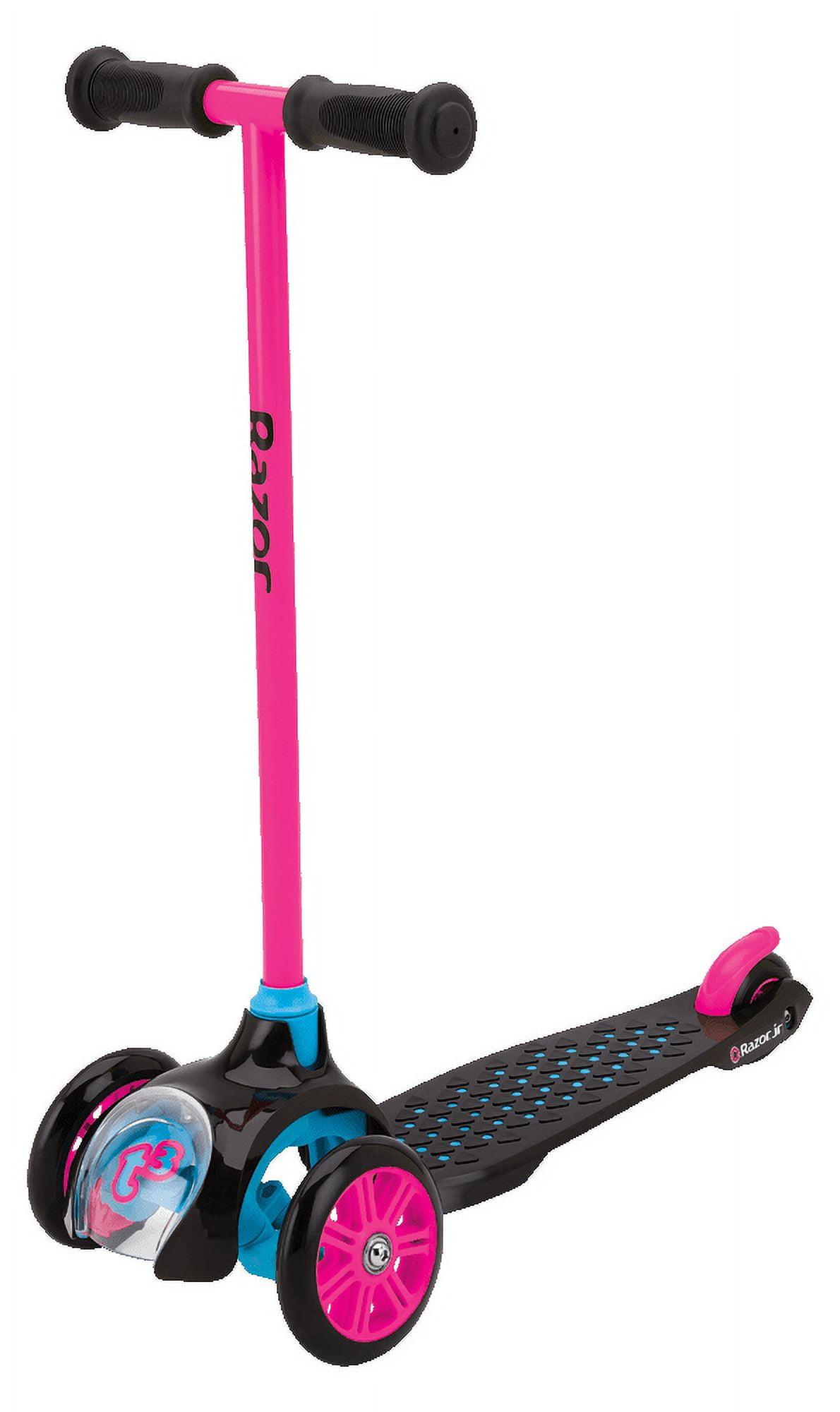 Razor Jr. T3 Three Wheel Kick Scooter - Pink, for Preschool Child Ages 3+, up to 48 lbs, Unisex