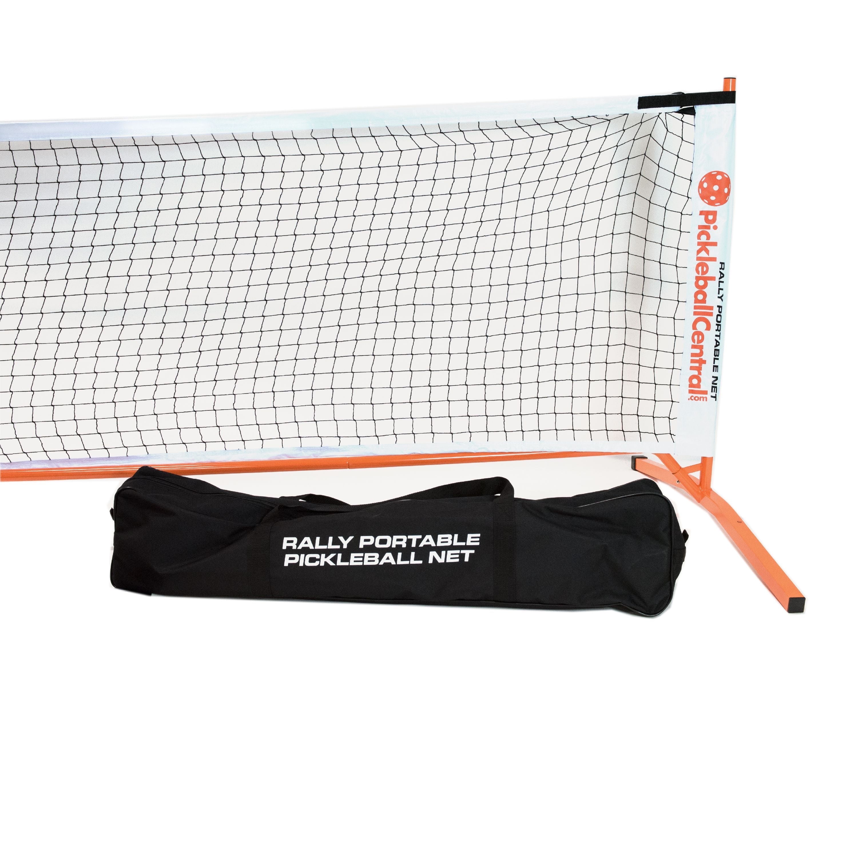 PickleballCentral Rally Pickleball Net, Portable Net System, Indoor/Outdoor, Pickleball Training Aids, Regulation Size, Alloy Steel Frame, Net and Carry Bag (Standard)