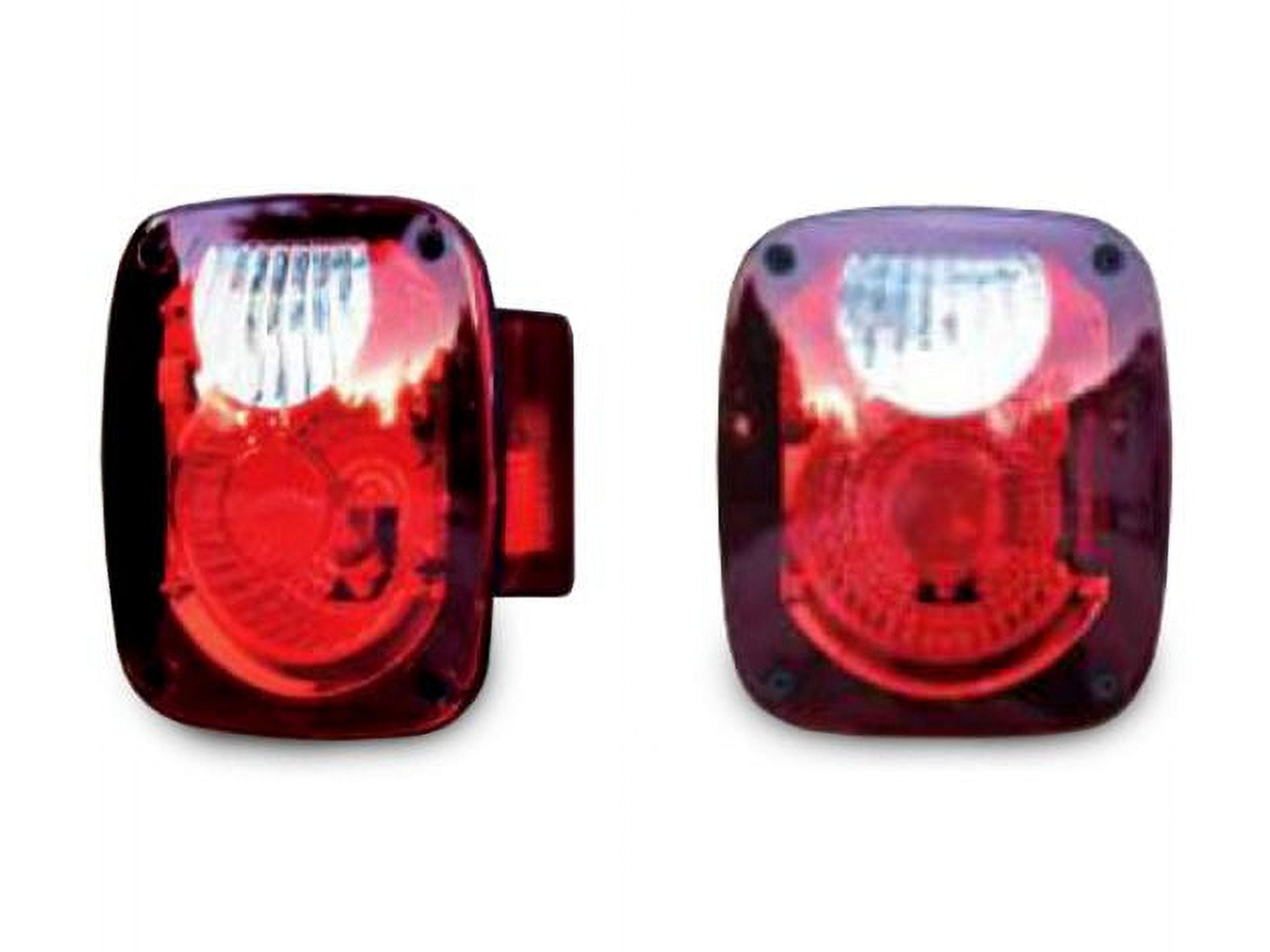 Rampage by RealTruck Taillight Conversion Kit w/Euro Lenses | Pair, Brite Color | 5307 | Compatible with 1976 - 2006 Jeep CJ, Wrangler YJ, LJ & TJ