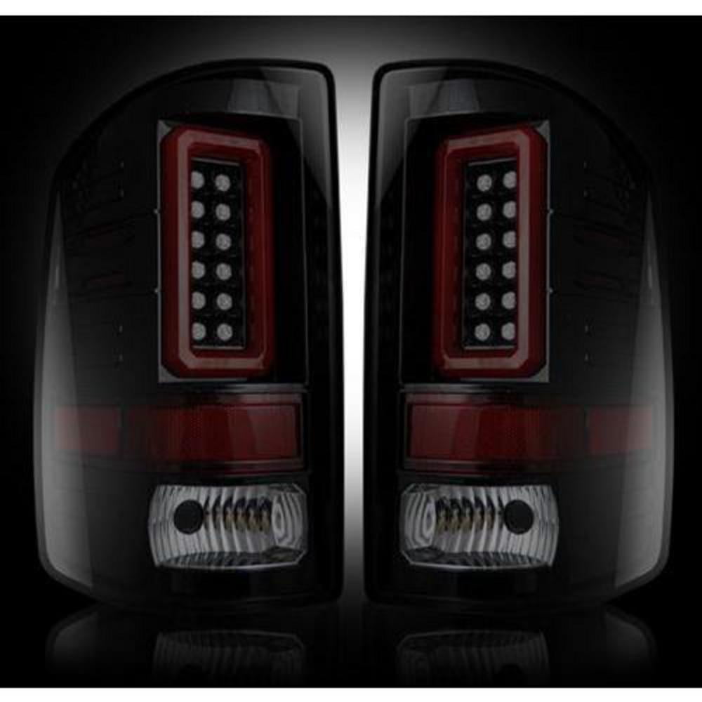 RECON - Fits 14-18 Sierra 1500 & 14-19 Sierra 2500/3500 OLED Tail Lights Running Lights (Replaces Factory/OEM Halogen Tail Lights) Smoked Black Lens