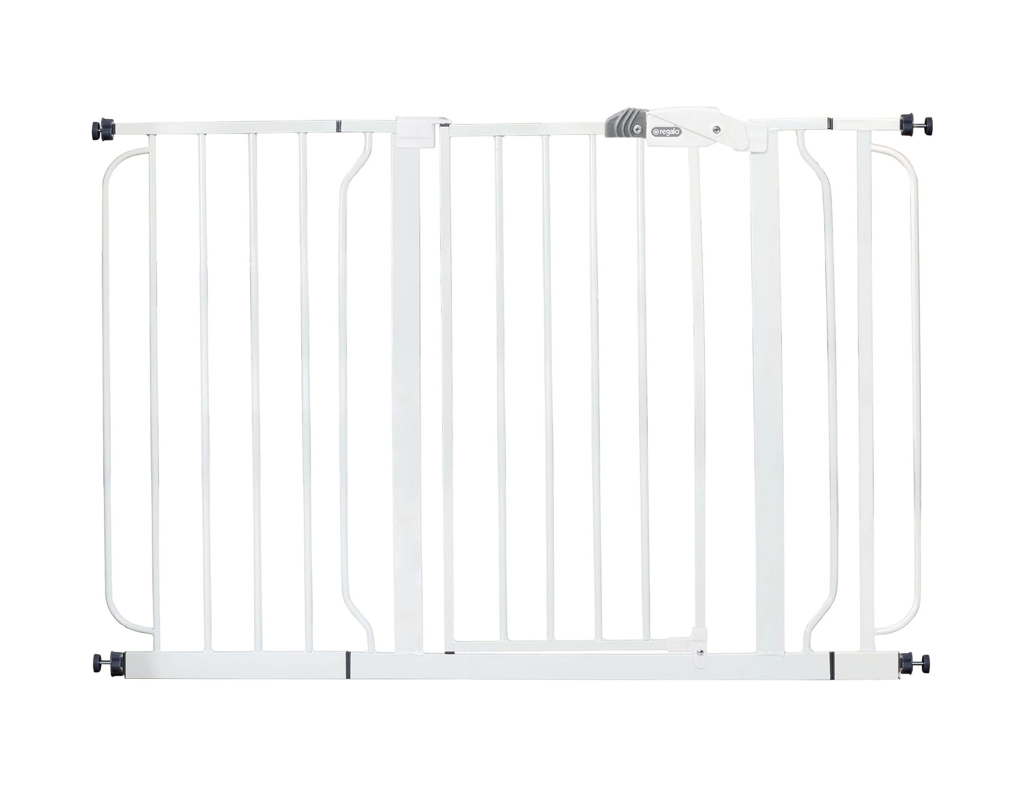 Regalo Easy Step Extra Wide 49-Inch Baby Safety Gate, White – Adjustable Metal Gate for Babies 6–24 Months