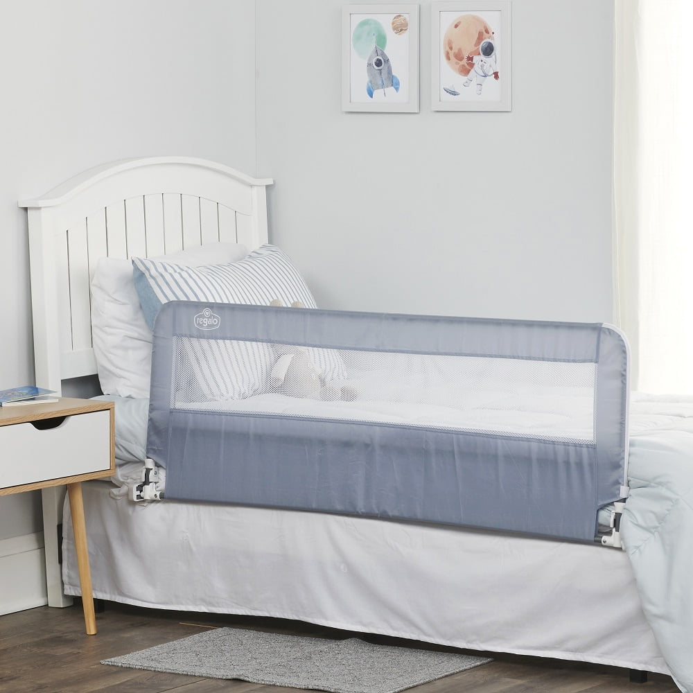 Regalo Extra Long Hideaway Metal Bedrail, Gray Baby/Toddler Safety Bed Rail