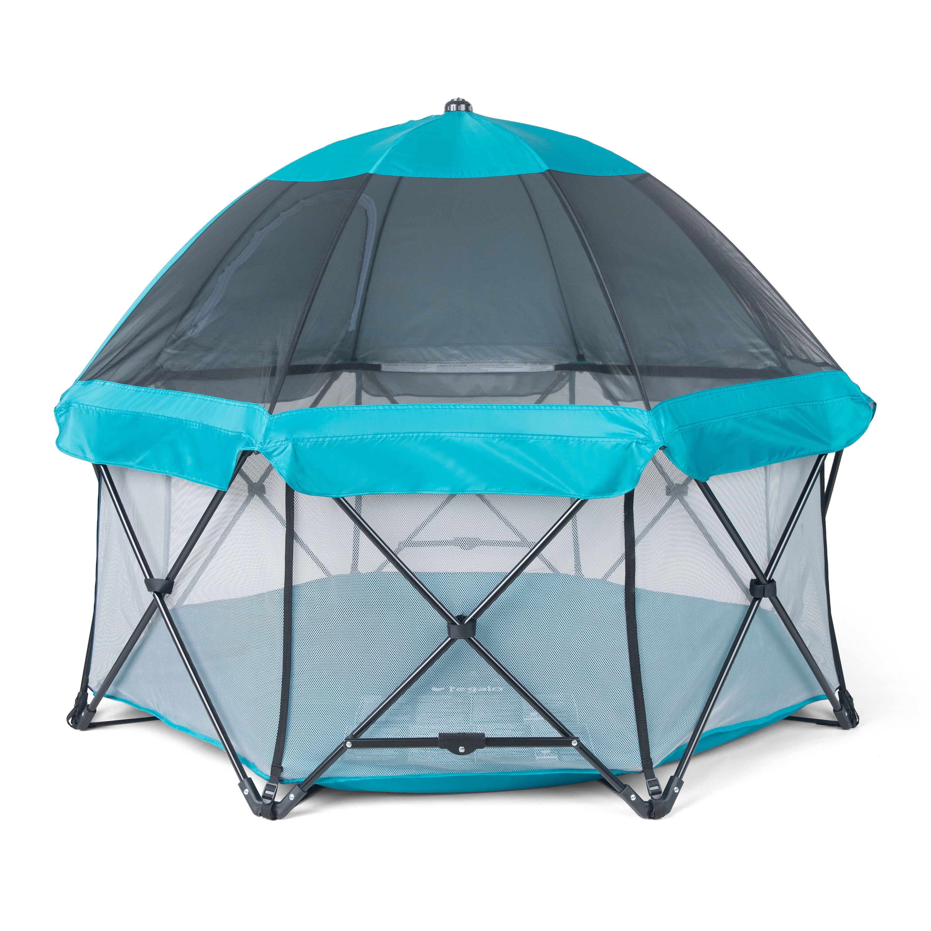 Regalo My Play 8 Panel Foldable and Portable Play Yard with Full UV Canopy, Teal