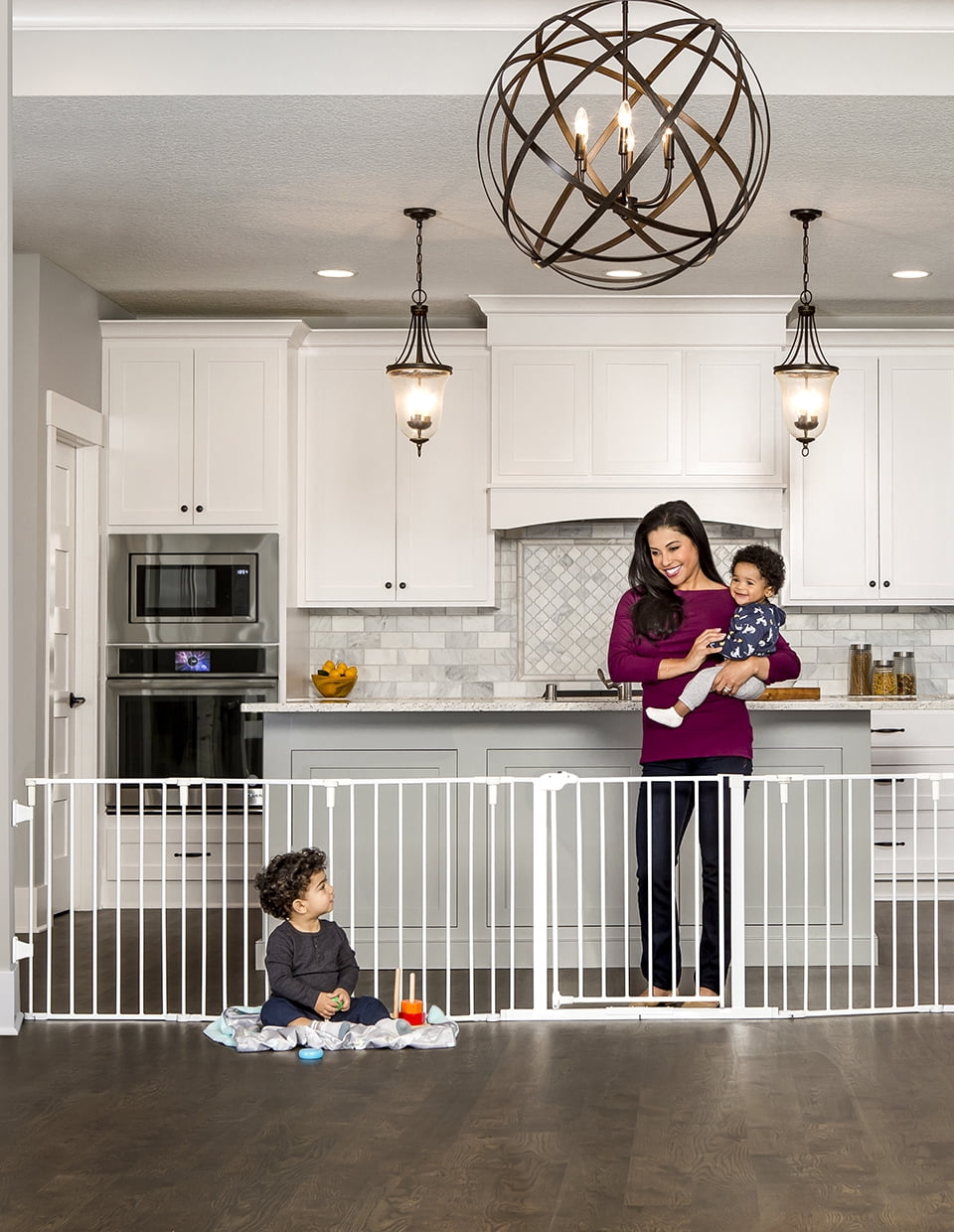 Regalo Super Wide 6 Panel Baby Gate and Play Yard with Wall Mount for Ages 6 to 24 Months