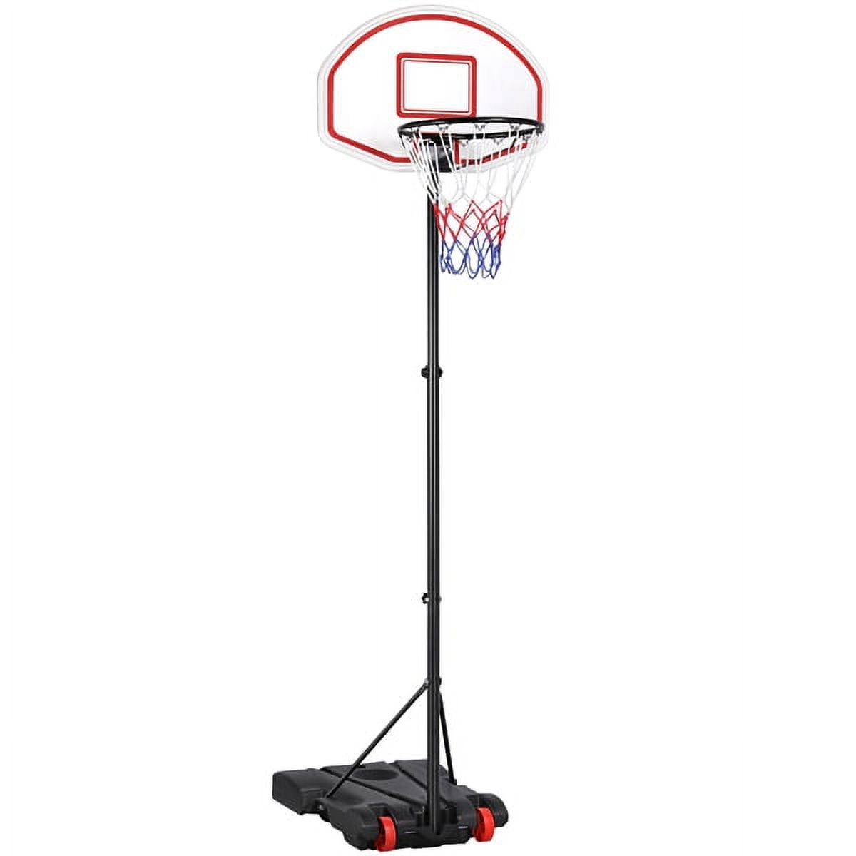 Renwick Youth Adjustable Outdoor Basketball Hoop System, Red