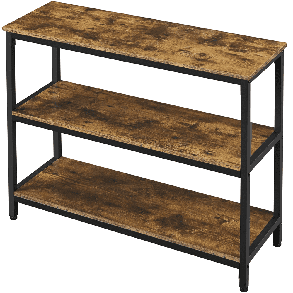 Renwick Industrial Wooden Console Table for Entryway Living Room, Rustic Brown