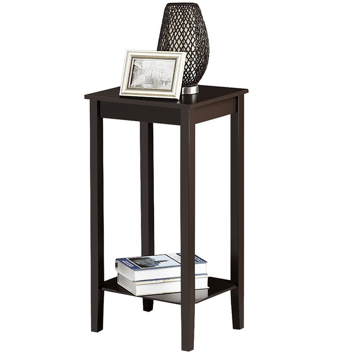 Renwick Modern End Table for Living Room, Dark Coffee