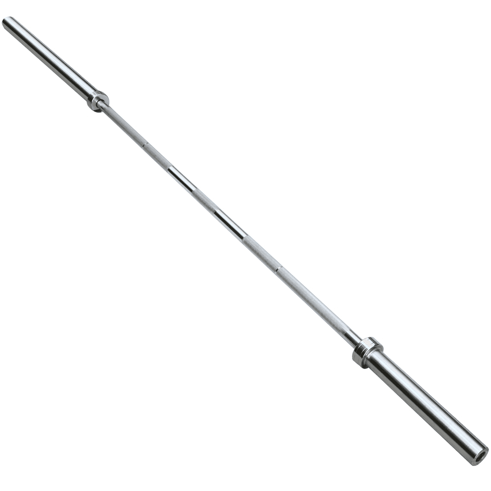 Renwick 7ft Chrome Olympic Barbell Weight Lifting Bar, Silver