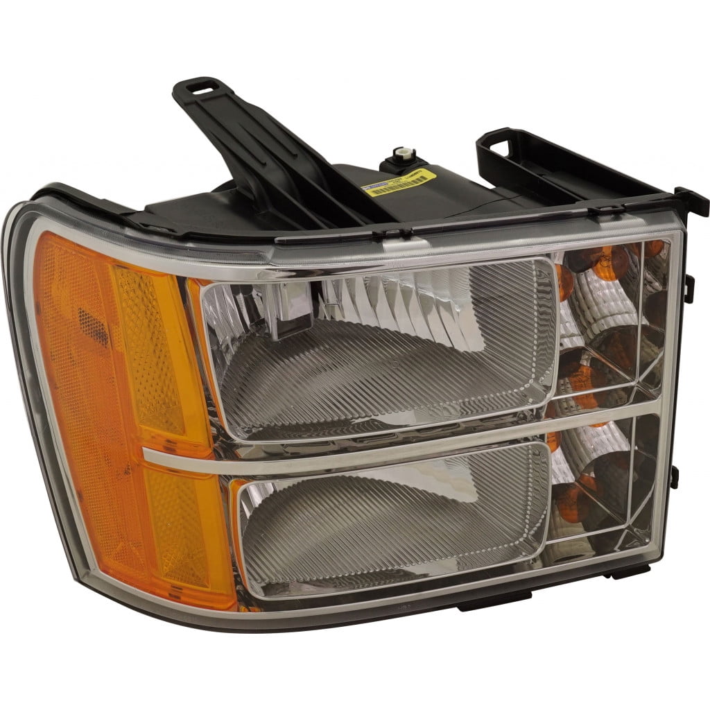 Replacement ARBG100101Q Headlight Compatible With 2007-2013 GMC Sierra 1500 2007-2014 2500 HD Right Passenger Halogen With bulb(s) CAPA Certified