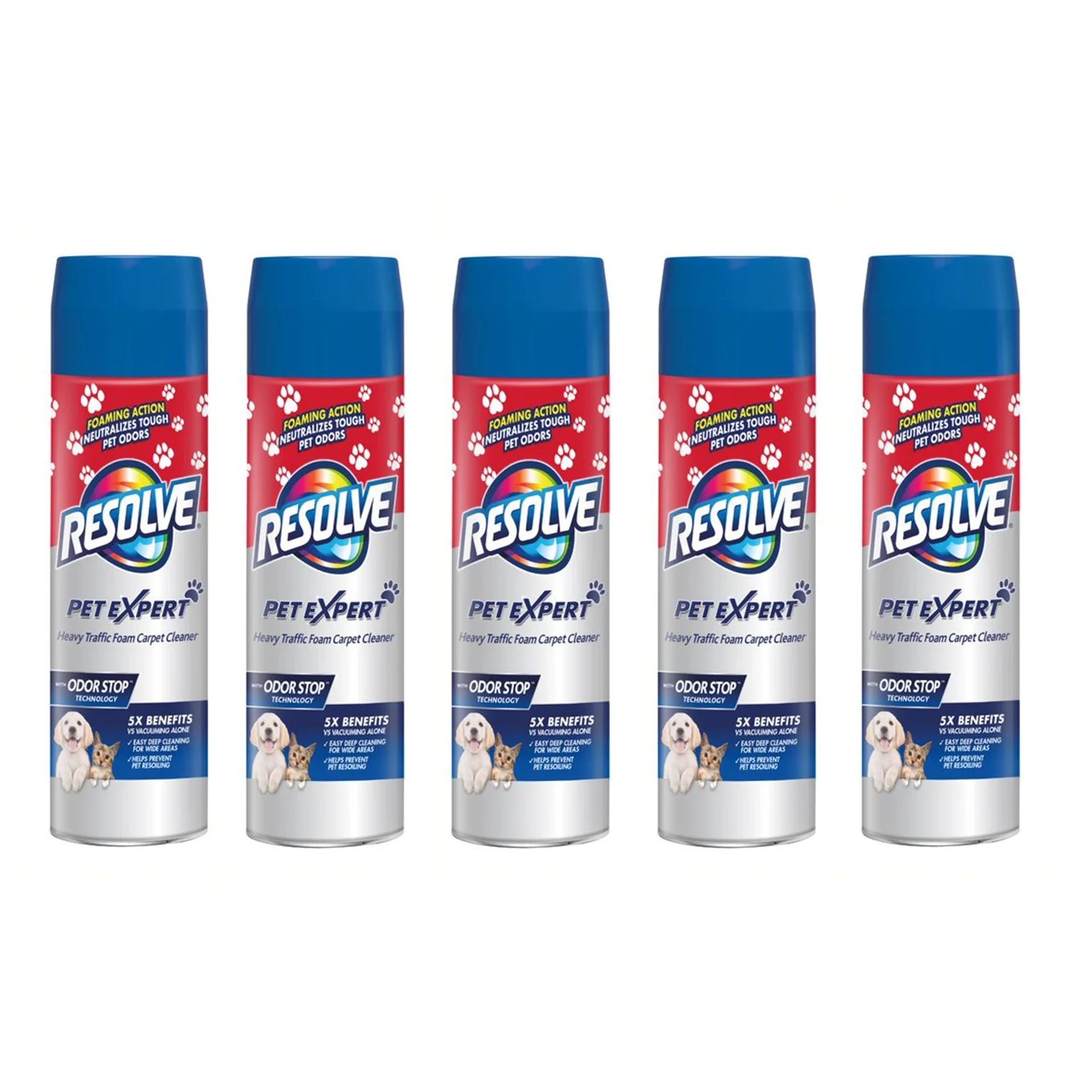 Resolve Pet Expert High Traffic Area, Carpet Foam, 22 oz (Pack of 5)