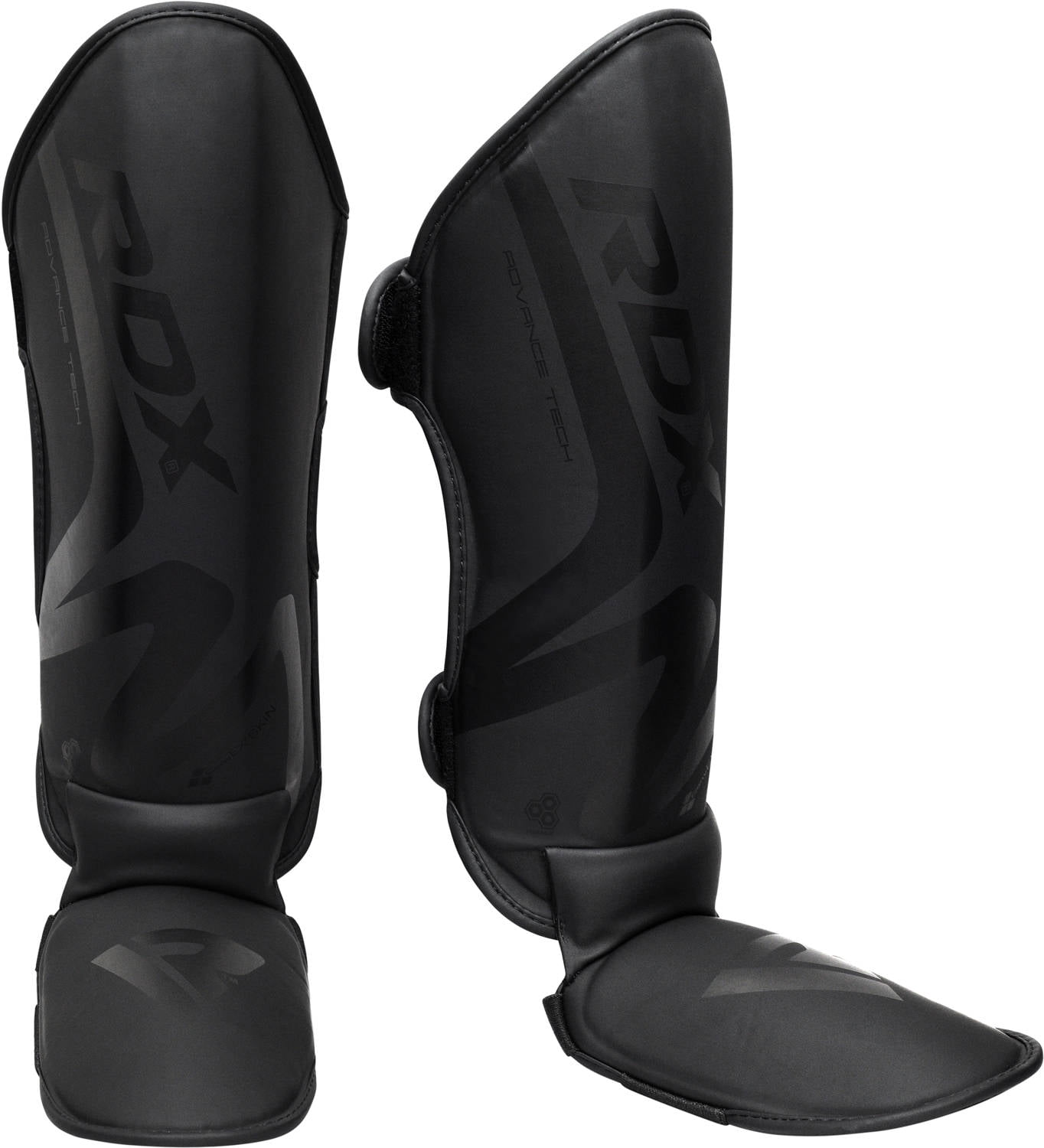 RDX Shin Guards for Muay Thai, Kickboxing, MMA, Maya Hide Leather Instep Leg Protector Foam Pads, Black, Medium
