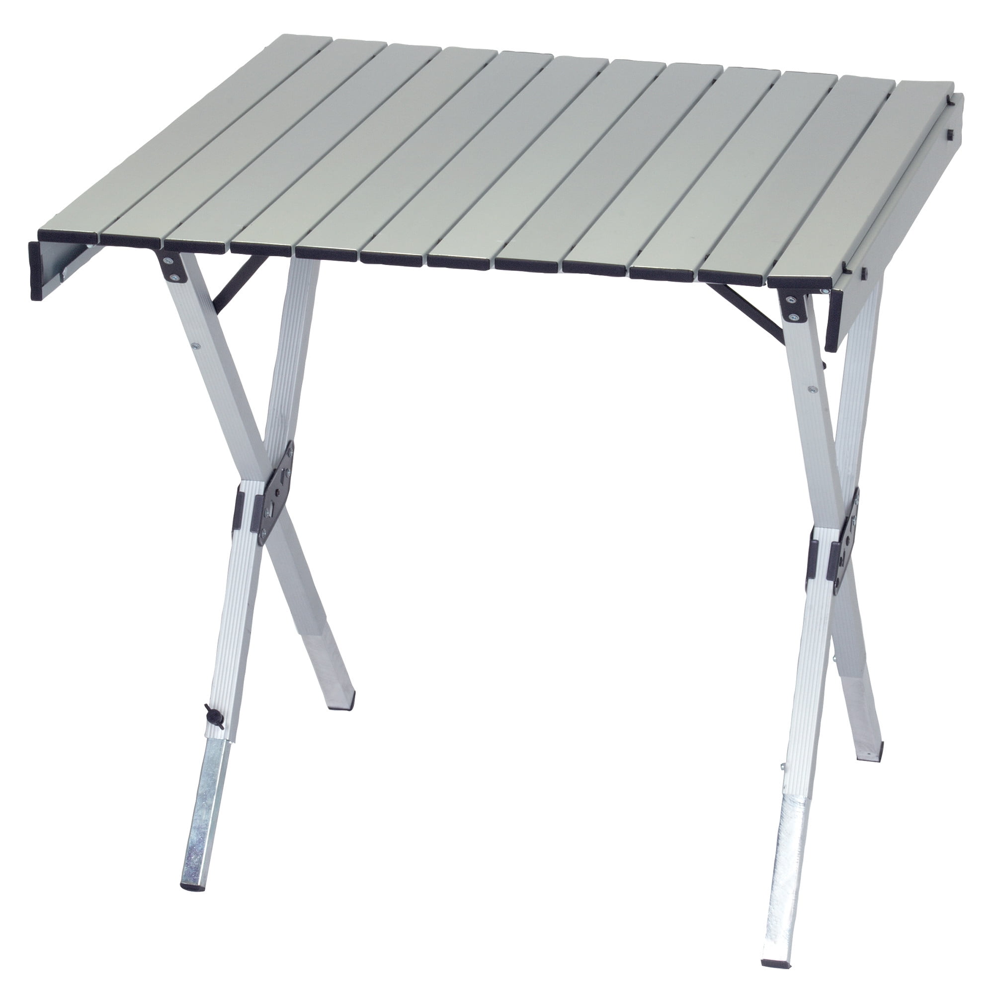RIO Expandable Roll Top Camping Table with Zippered Carry Bag, Gray