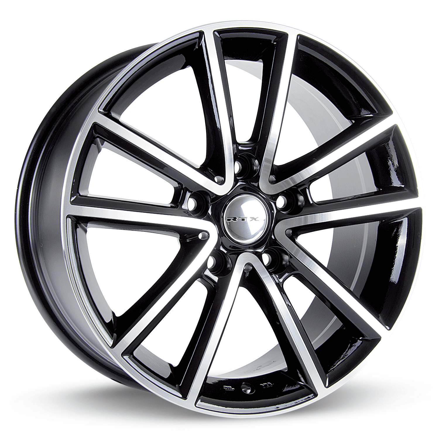 RTX Auburn 17x7.5 5x127 ET35 CB71.5 Black Machined Wheel