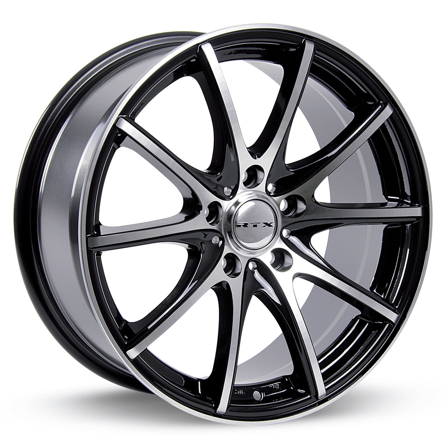 RTX Snare 14x6 4x100 ET38 CB73.1 Black Machined Wheel