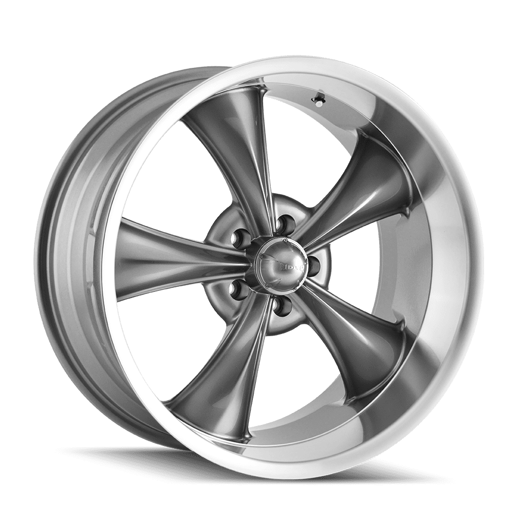 Ridler 695 17X7 5X120.65 0Et 83.82Cb Grey W/Machined Lip