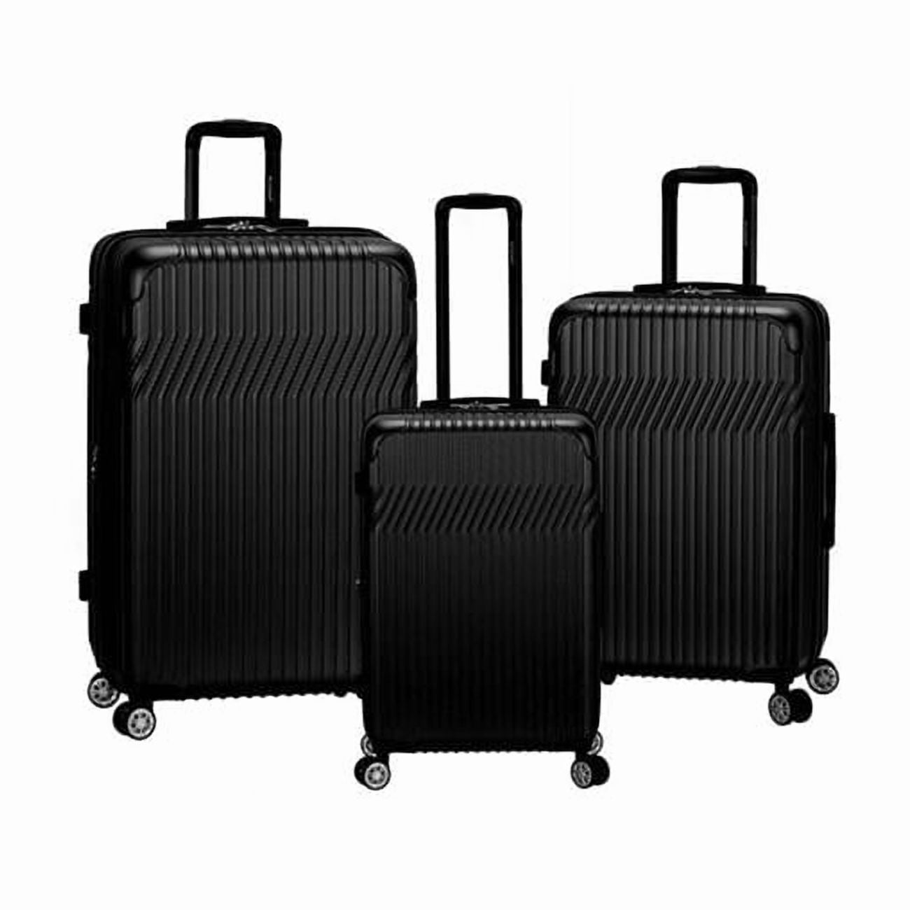 Rockland Luggage Pista 3 Piece Hardside ABS Non-Expandable Luggage Set, F239