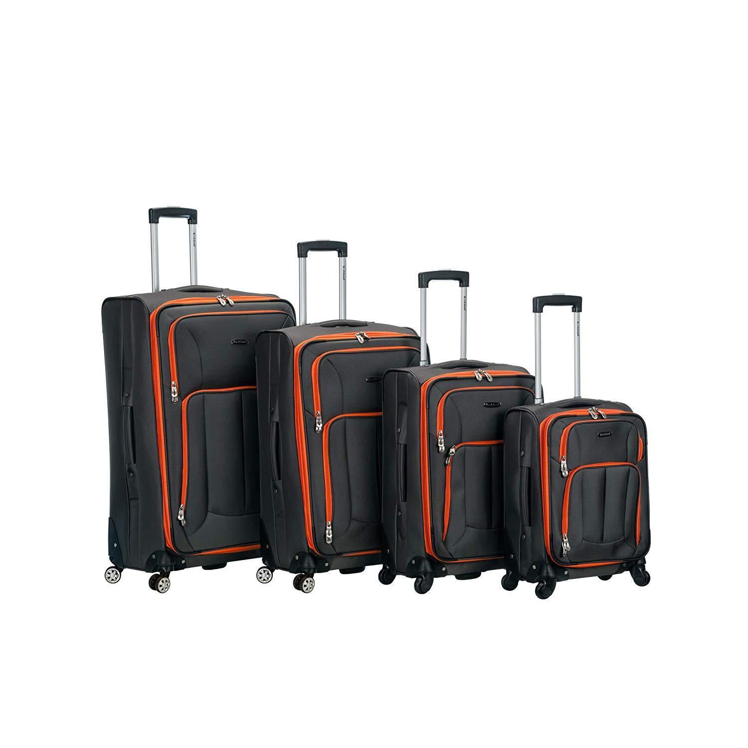 Rockland Luggage 4 Piece Impact Softside Spinner Luggage Set, F155