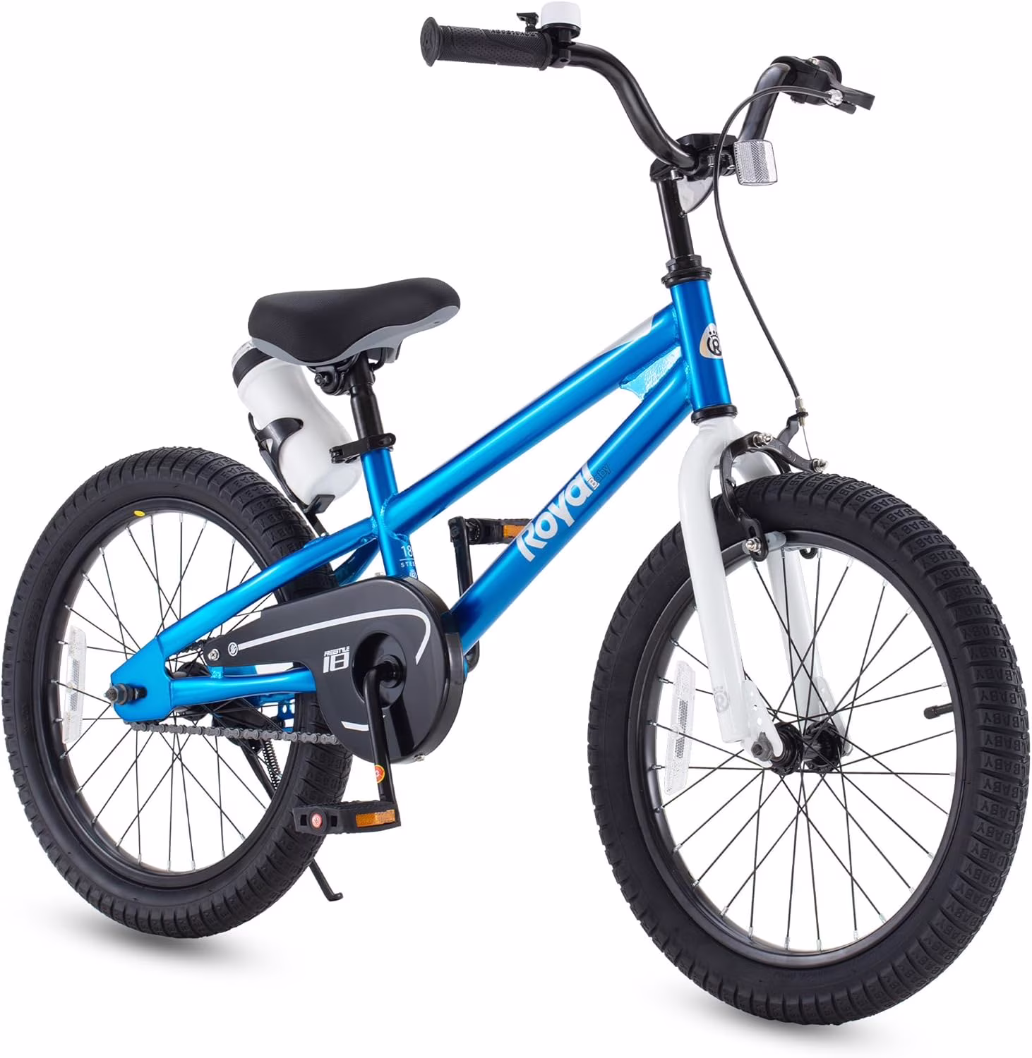 Royalbaby Freestyle 18" Kids Bicycle for Boys Girls, Ages 6-9 Years, Blue