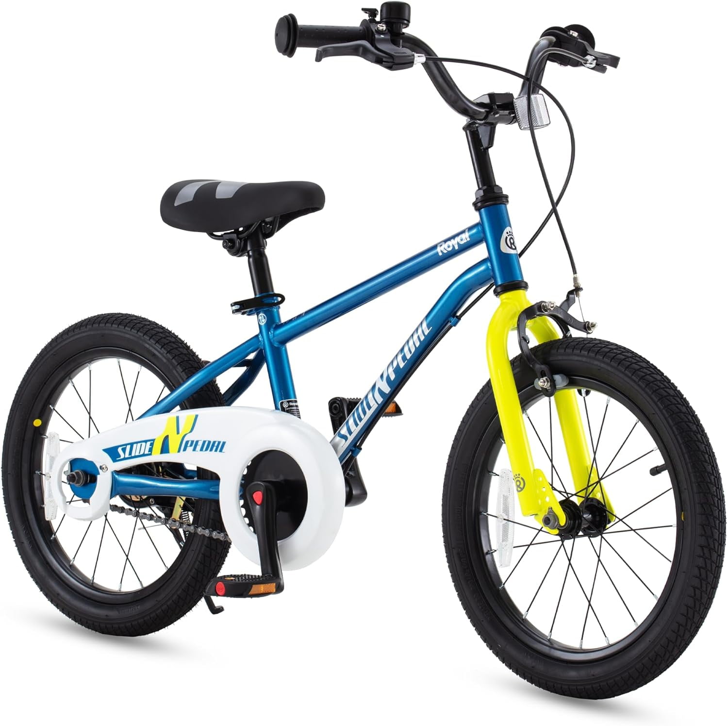 Christmas Gift Slide and Pedal 18in Kids Bike EZ Balance Pedal Switchable Bicycle, 18 Inch, Blue