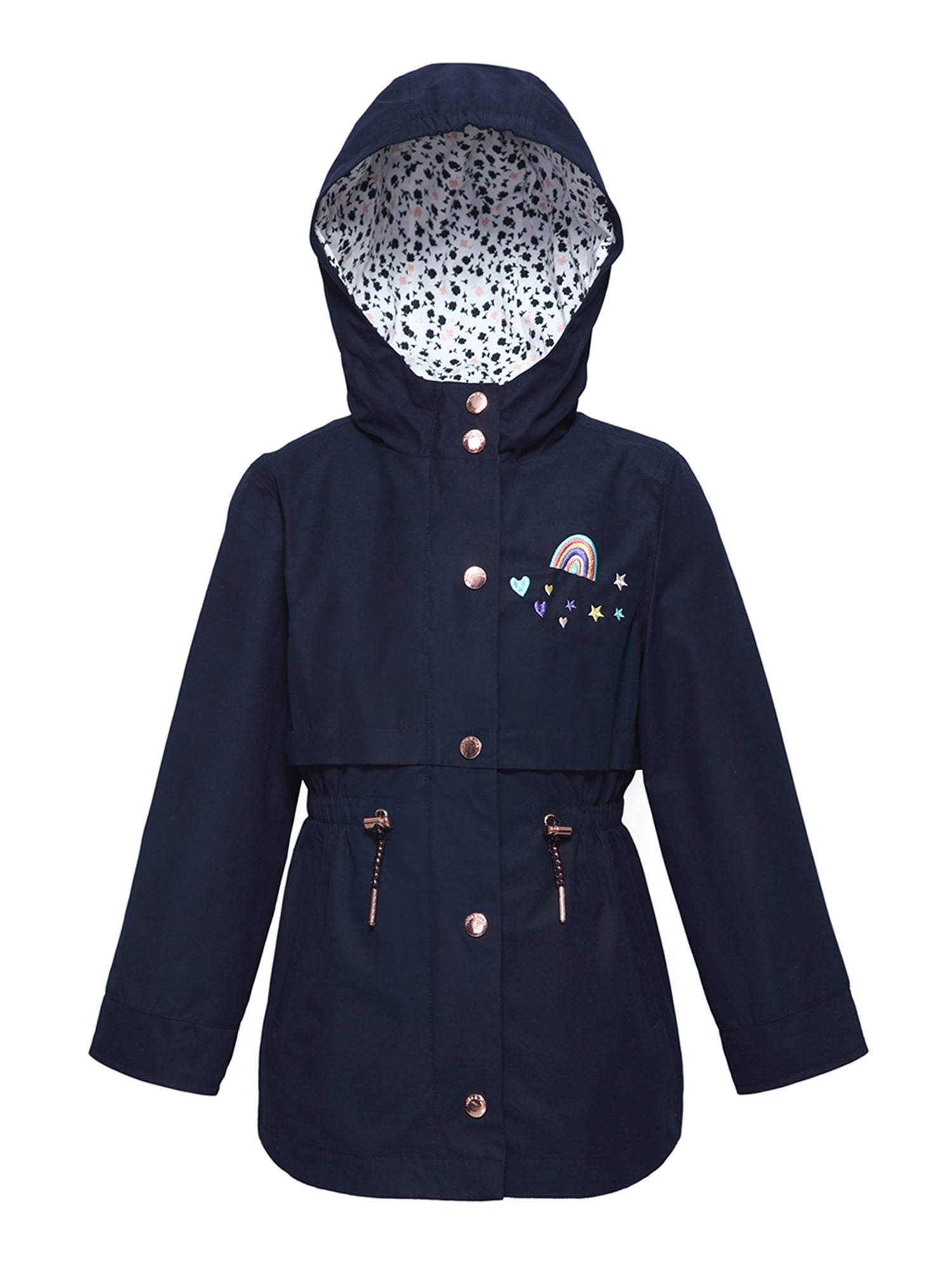 Rokka&Rolla Girls' Light Rain Jacket Trench Coat, Sizes 4-16