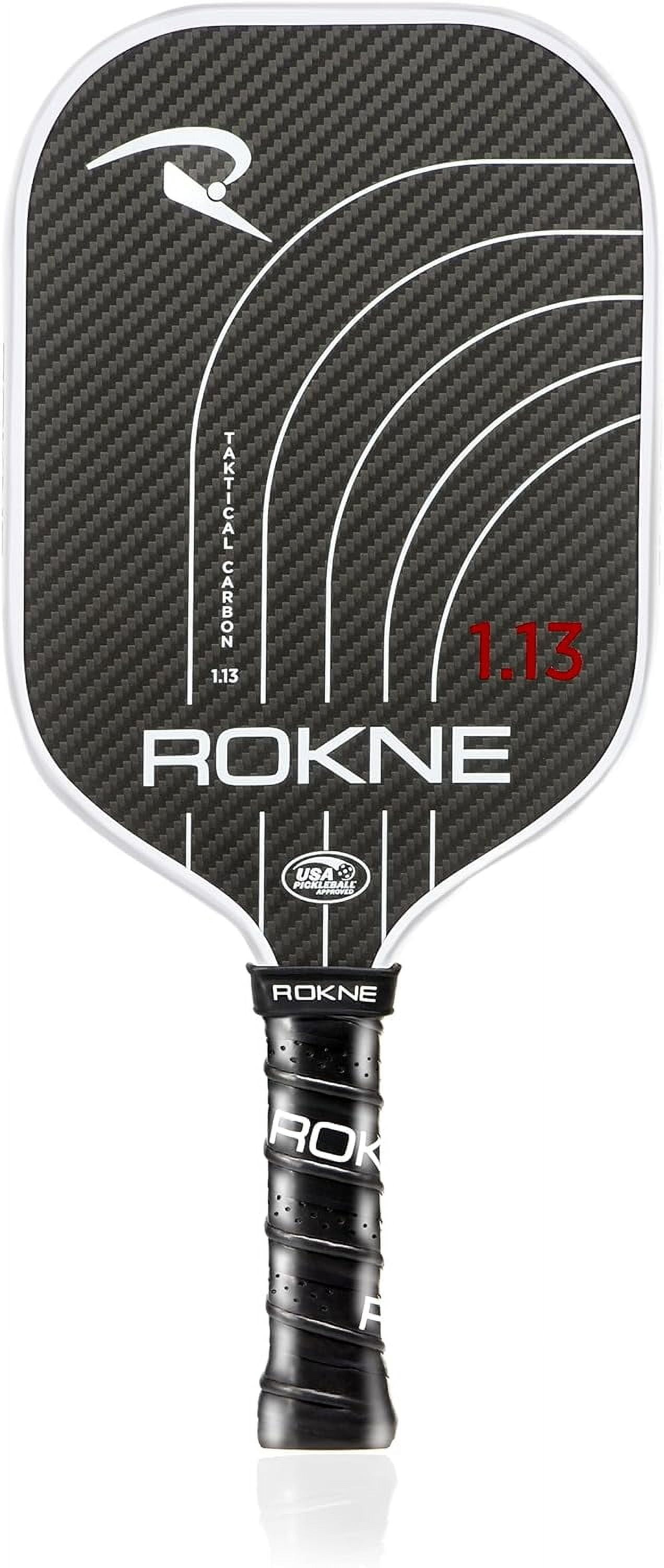 Rokne Taktical 3K Raw Carbon Fiber Pickleball Paddle Thermoformed Foam Lined Racket Edge, 13mm Pro Grit Texture