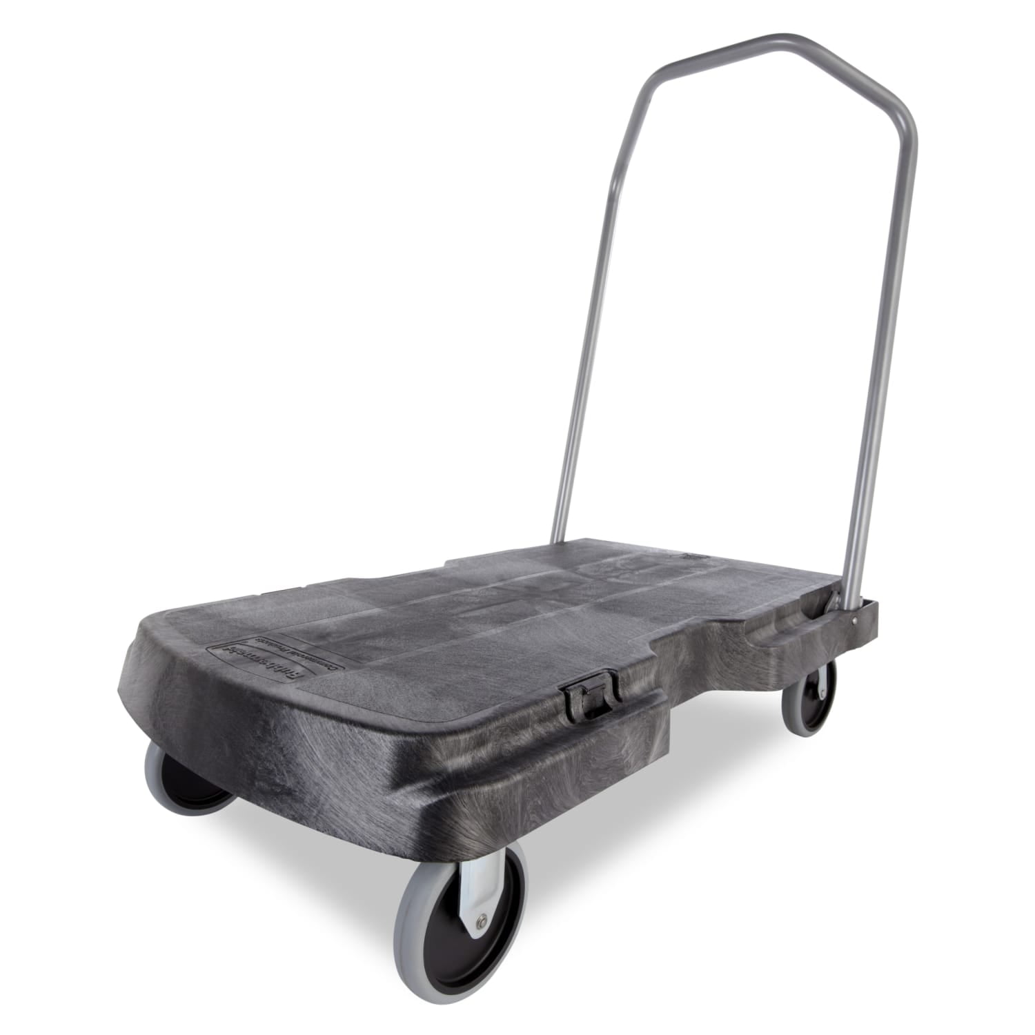 Triple Trolley with User Friendly Handle, Standard Duty with 5 In Casters, Black