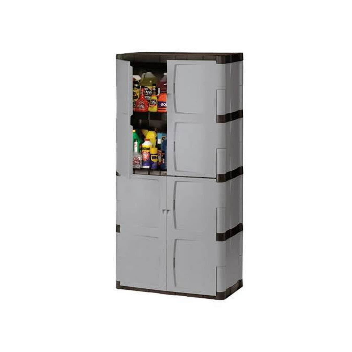 Rubbermaid Full Double Door Vertical 27 Cu.Ft. Garage Storage Cabinet