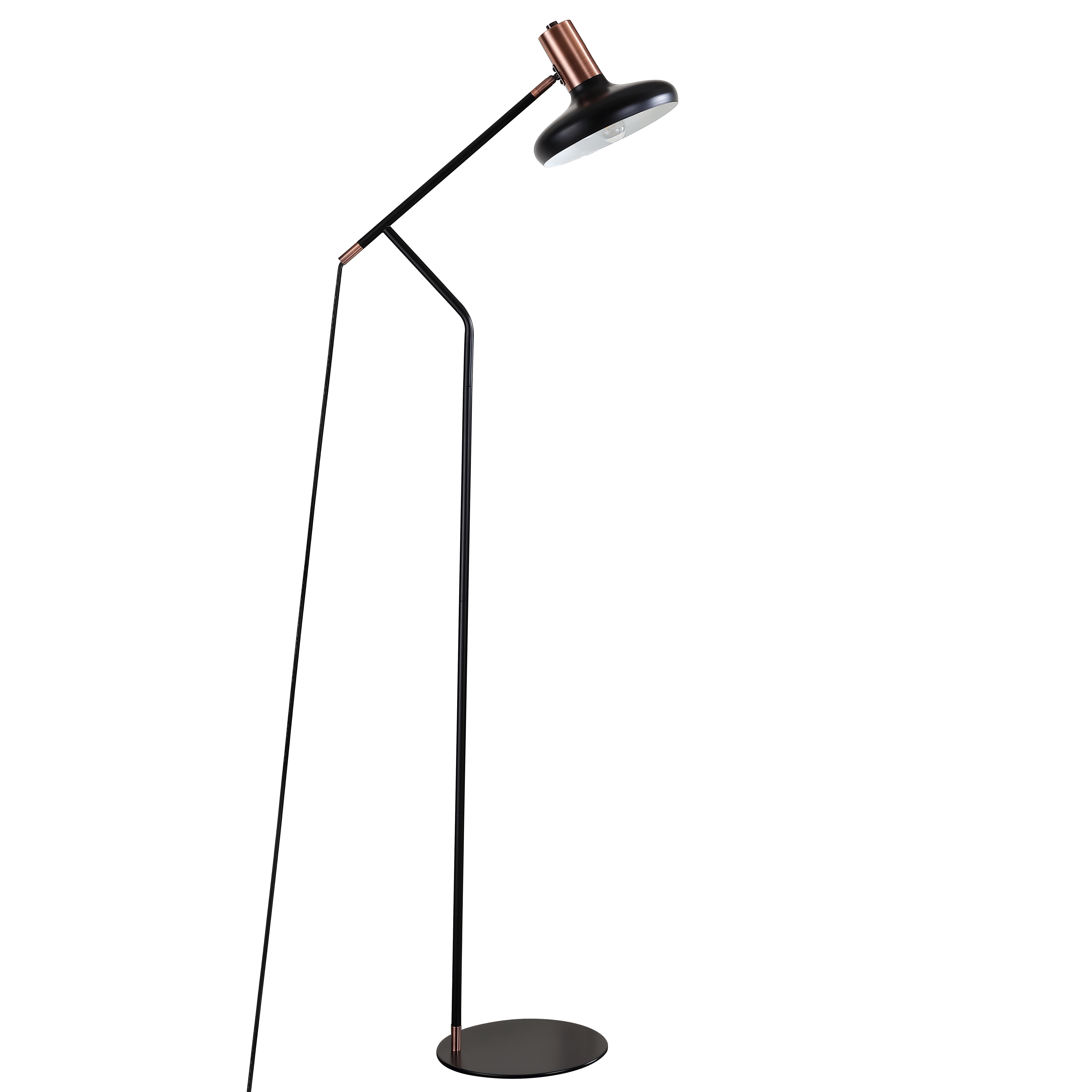 Safavieh Amia Modern Rustic Floor 66 in. H Lamp, Black/Antique Copper