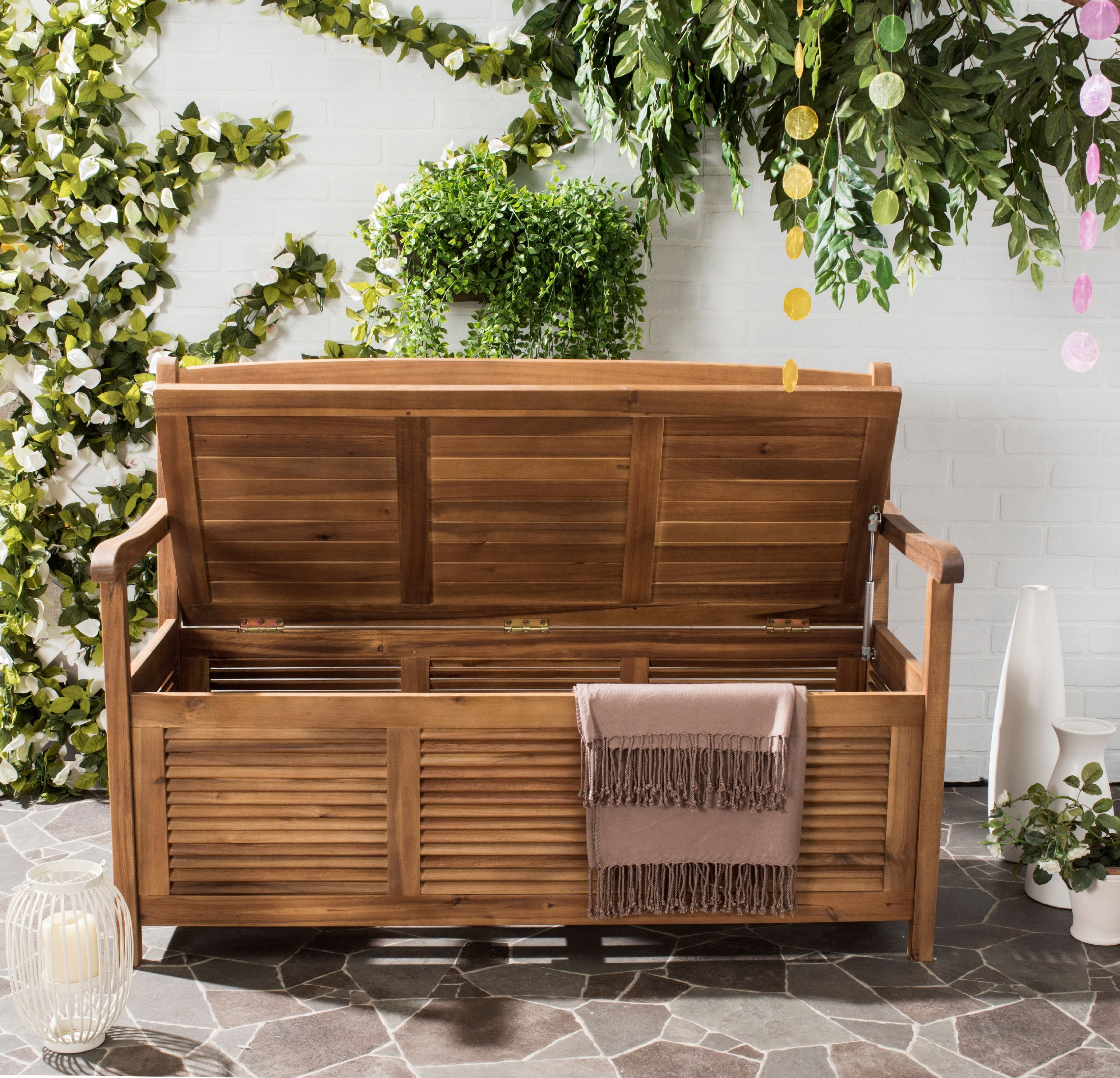 Safavieh Brisbane Indoor/Outdoor Modern Storage Bench