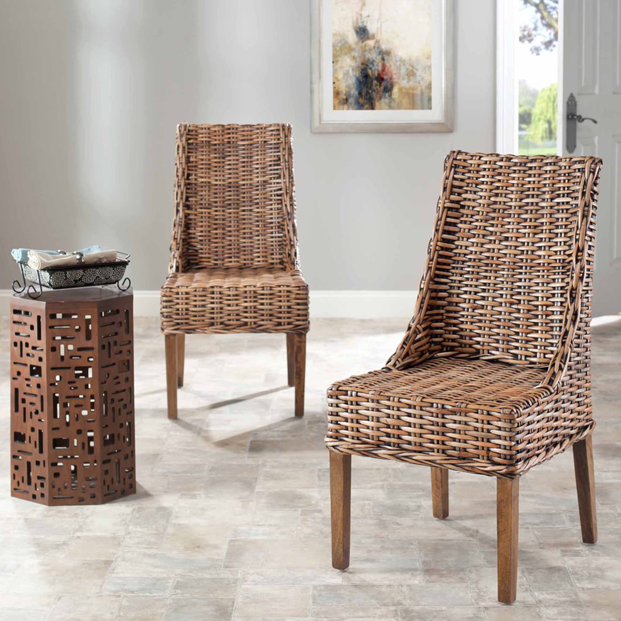 Safavieh Brown Sun Coast Arm Chair, Set of 2