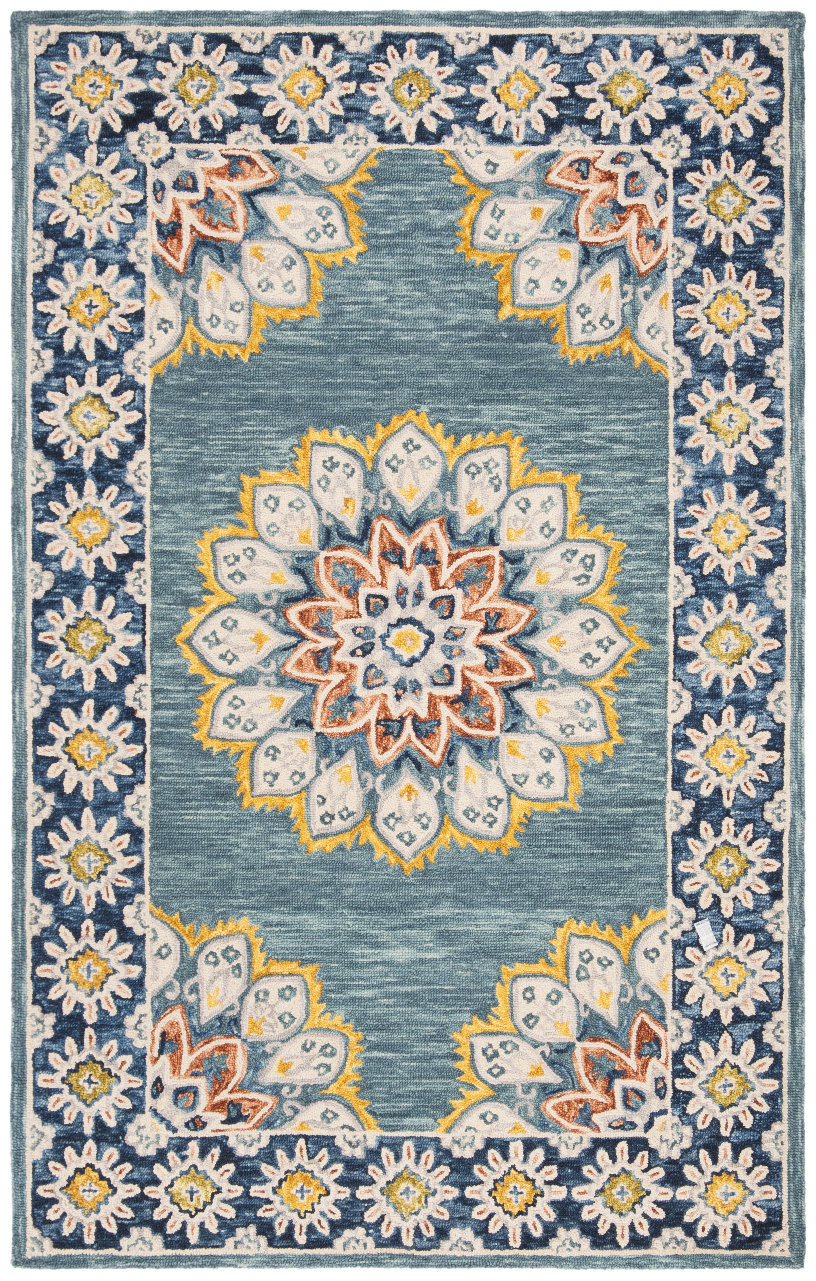 Safavieh Handmade Blossom Delfina Modern Floral Wool Rug 4' x 6' 4' x 6'