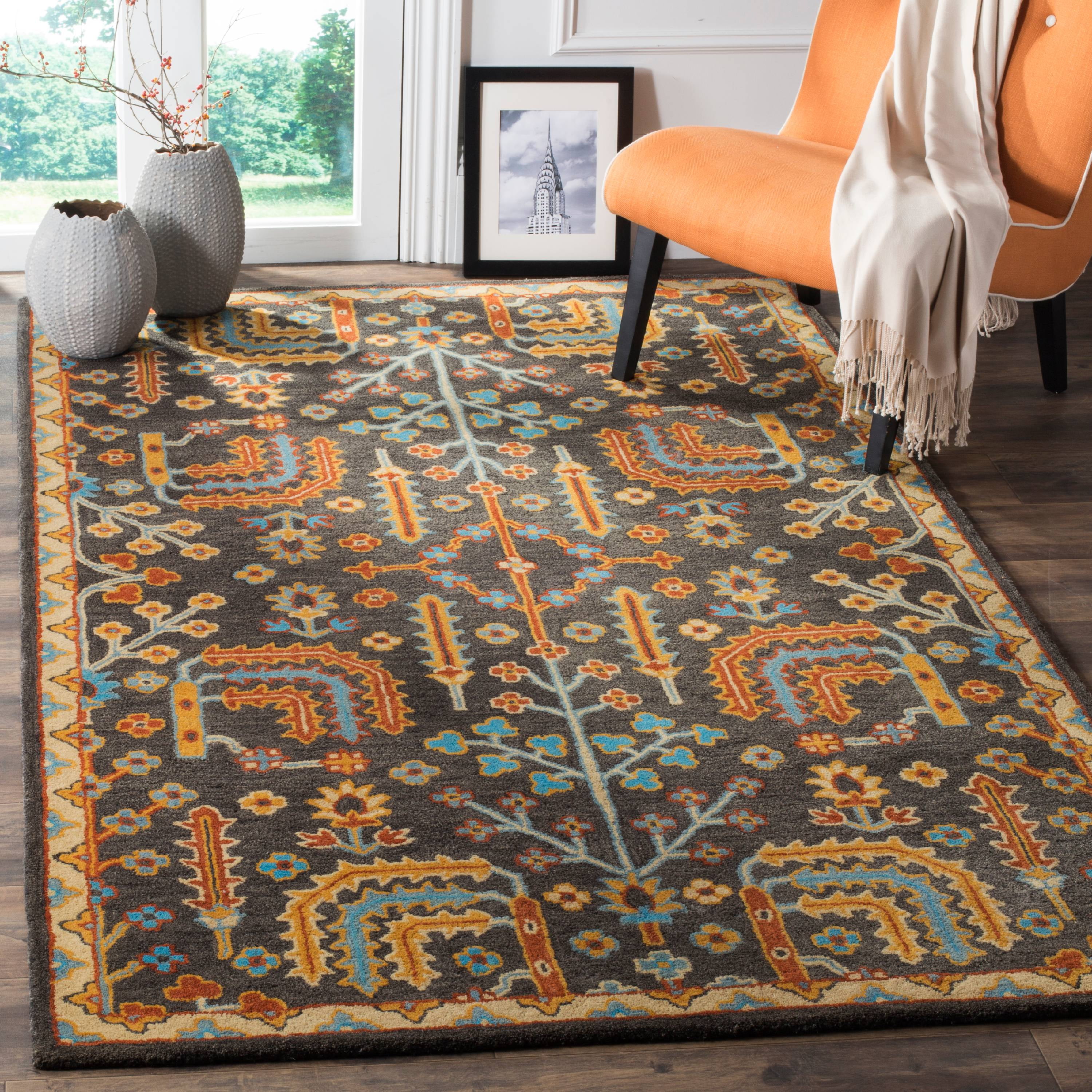 Safavieh Handmade Heritage Shanita Traditional Oriental Wool Rug 3' x 5' 3' x 5' Indoor, Handmade Living Room Rectangle