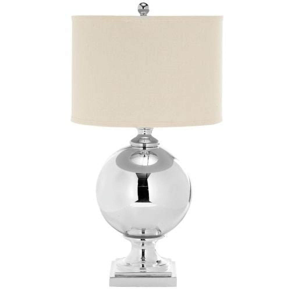 Safavieh Icott 28 in. H Mercury Glass Table Lamp, Silver/White Shade