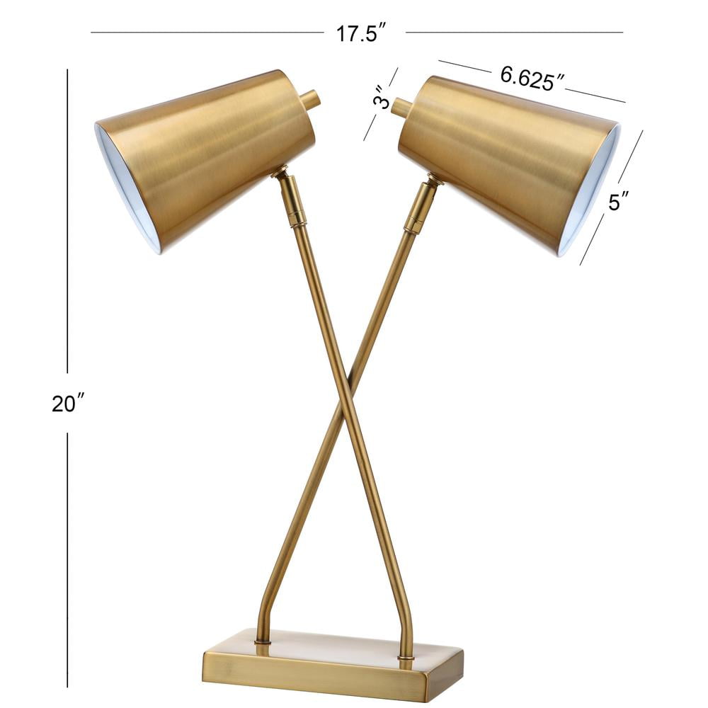 Safavieh Kera 20 in. High Double Light Table Lamp, Gold