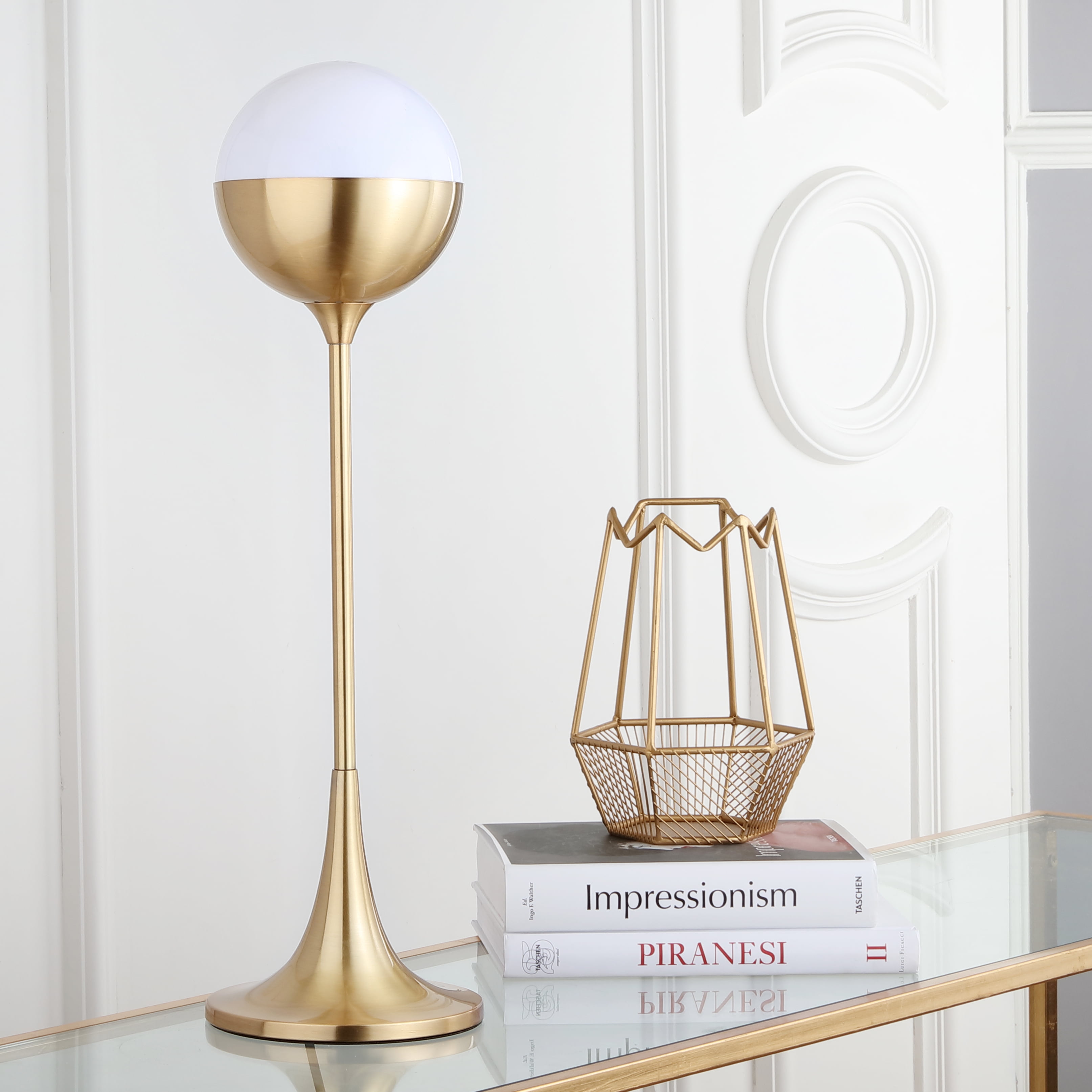 Safavieh Lando Modern 27 In. High Table Lamp, Brass Gold