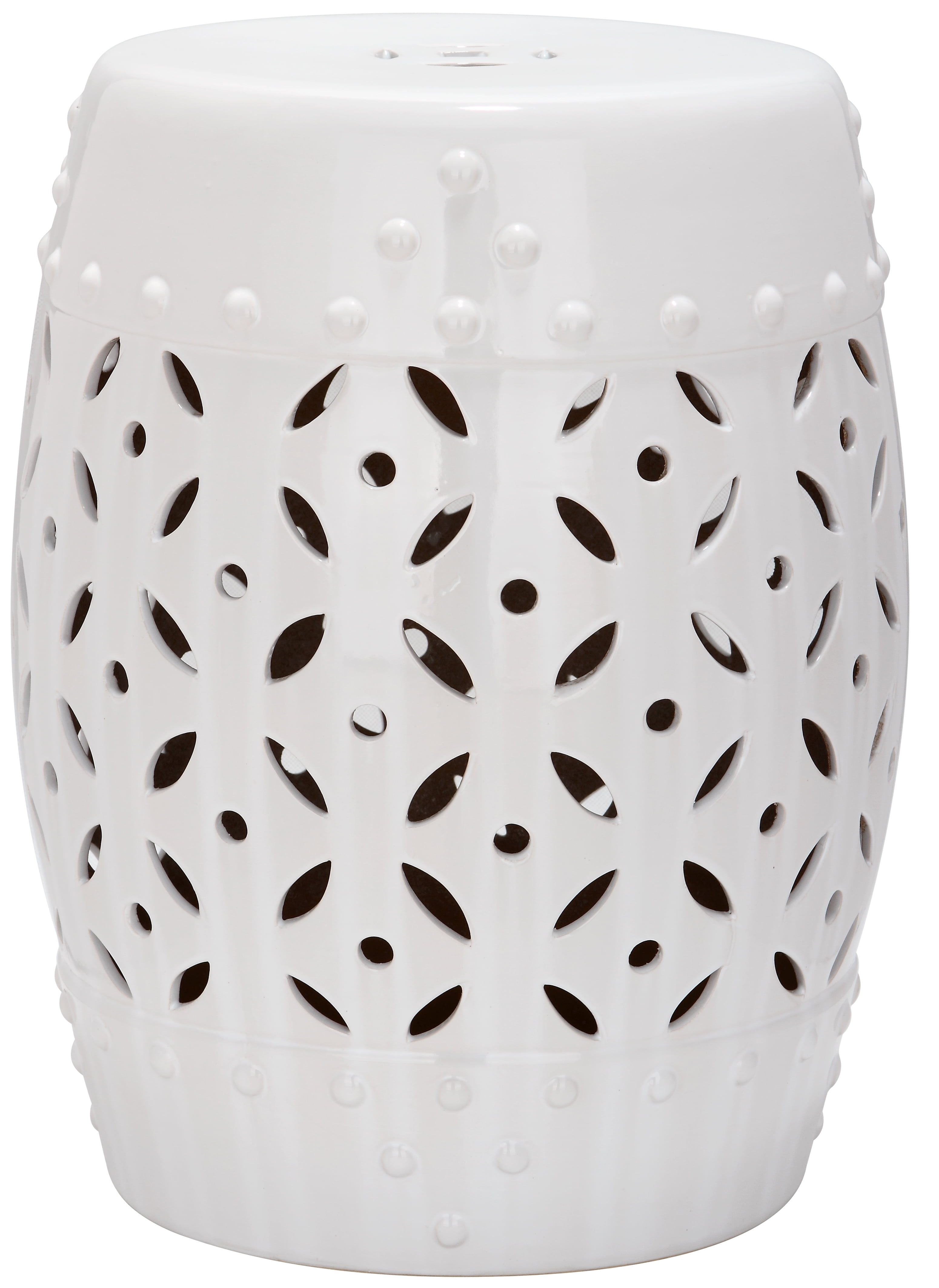 Safavieh Lattice Coin Indoor/Outdoor Garden Patio Stool, White