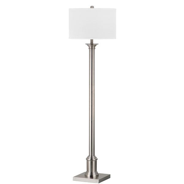 Safavieh Livia 60 in. H Solid Glam Floor Lamp, Nickel/Off-White Shade