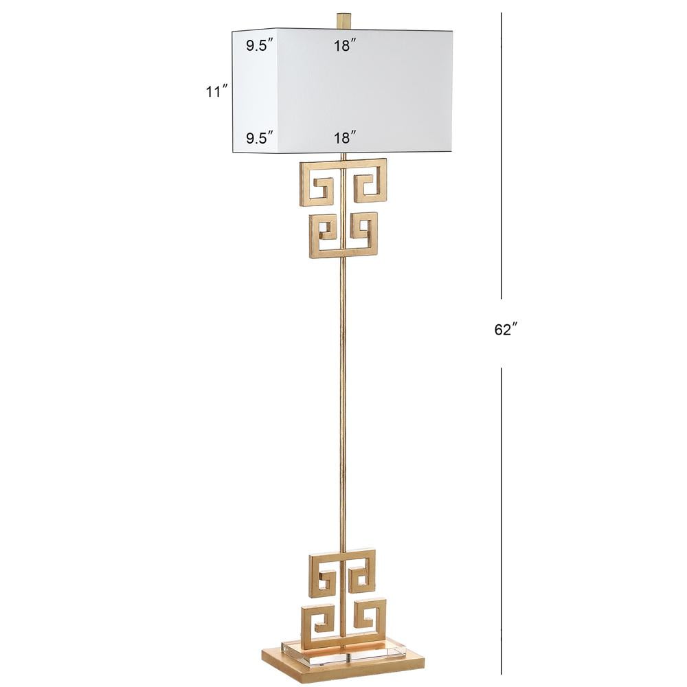 Safavieh Sauna 62 in. H Metallic Glam Floor Lamp, Gold/Clear Base
