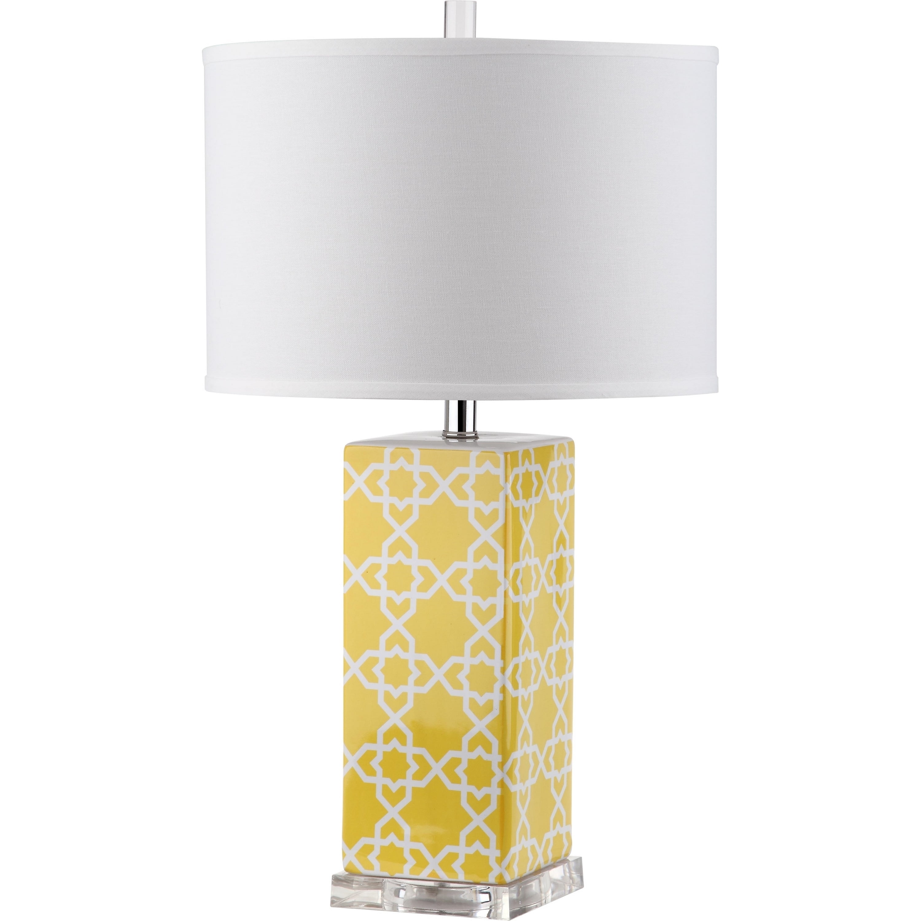 Safavieh 27 in. H Quatrefoil H Ceramic Geometric Table Lamp